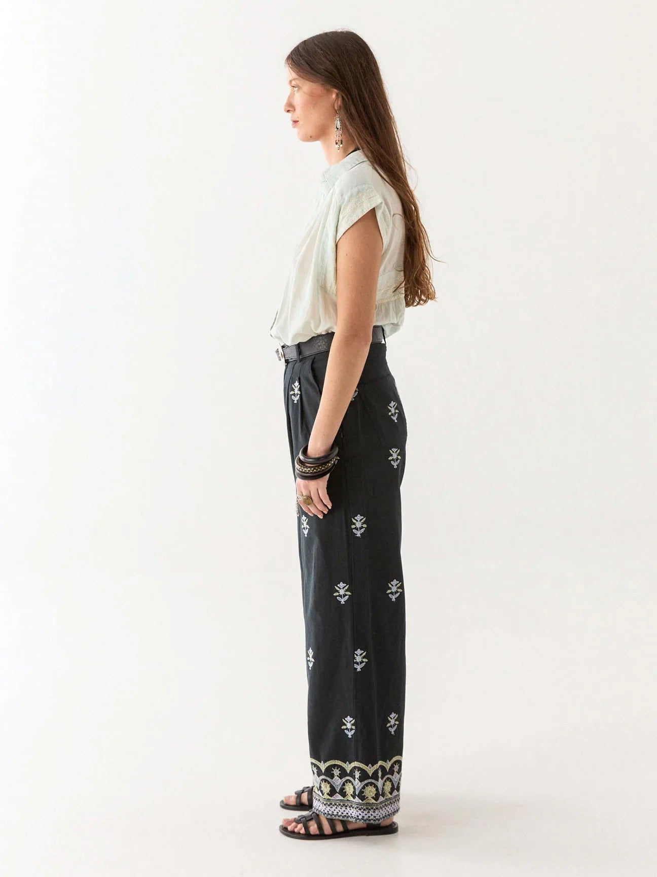 MAISON HOTEL MAFALDA BLOUSE DAISY AZZURO