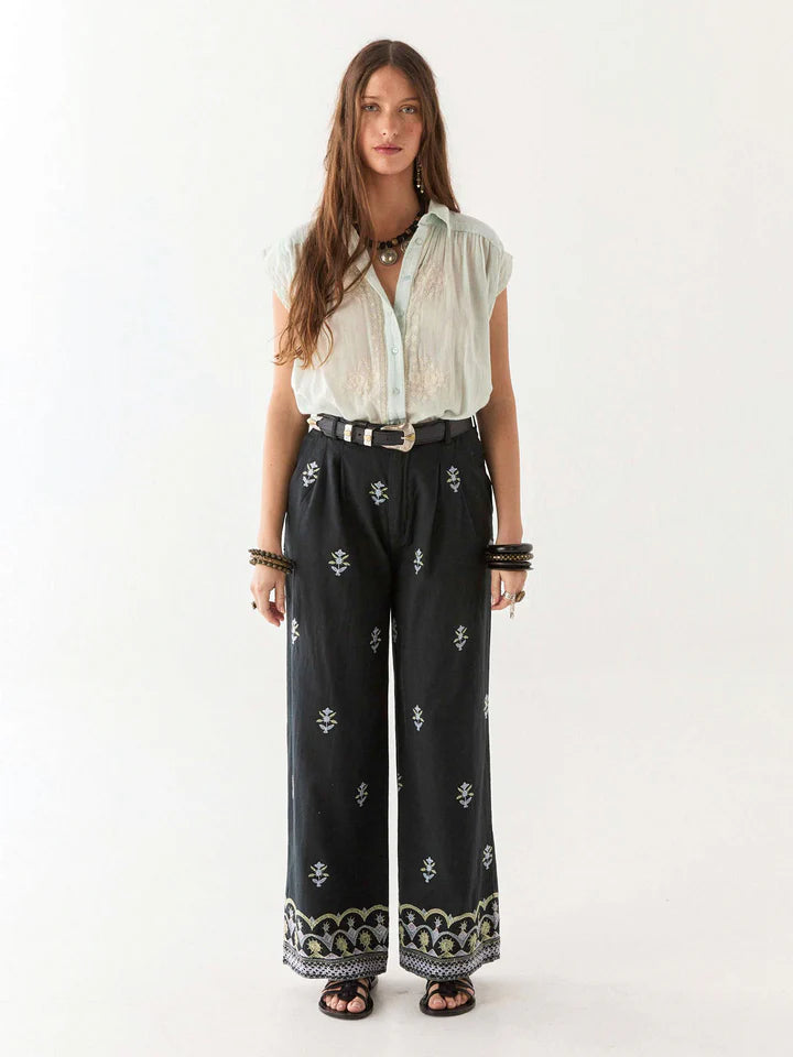 MAISON HOTEL MAFALDA BLOUSE DAISY AZZURO