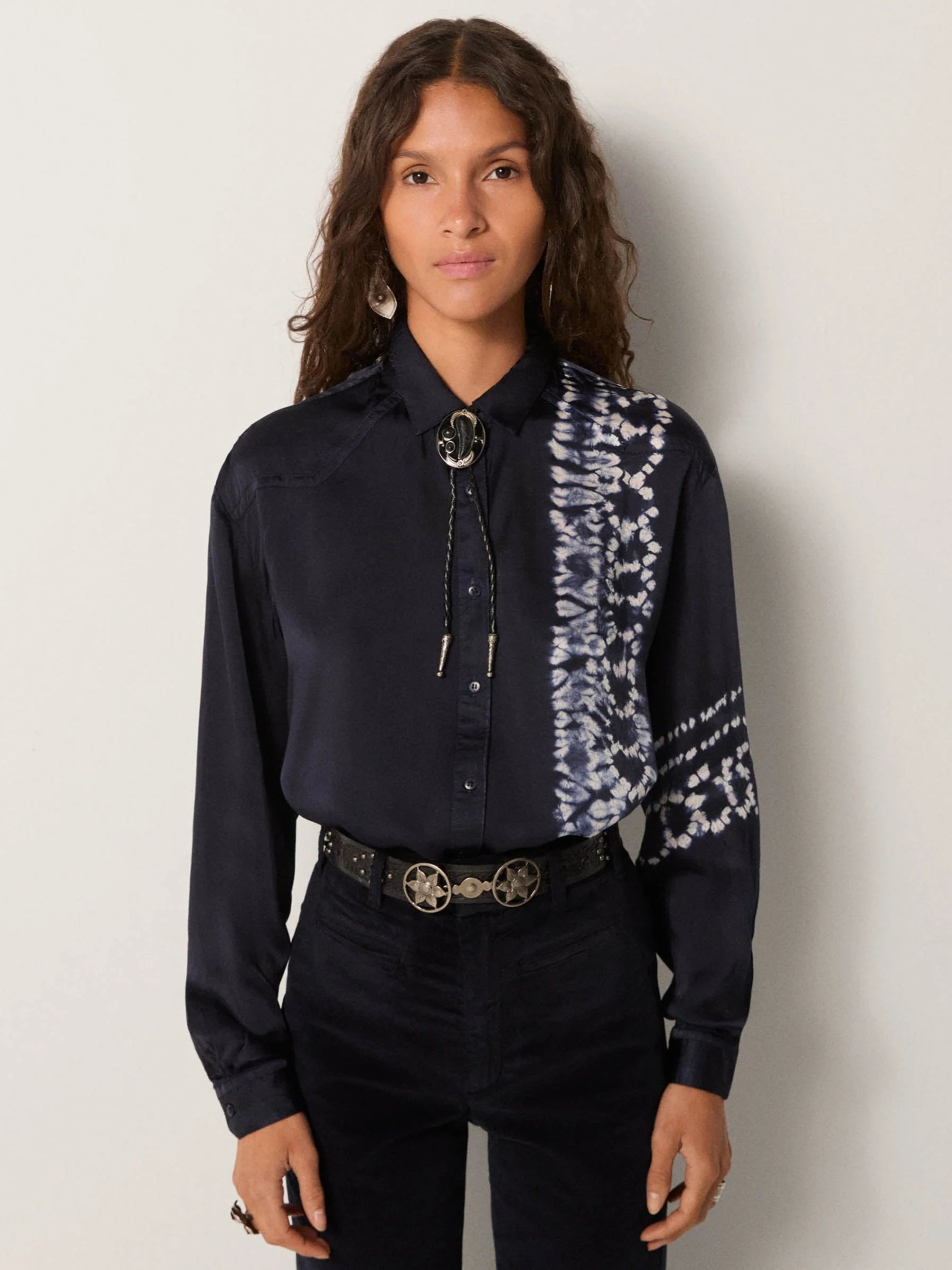 MAISON HOTEL ELIZABETH  BLOUSE BLUE DEPTHS