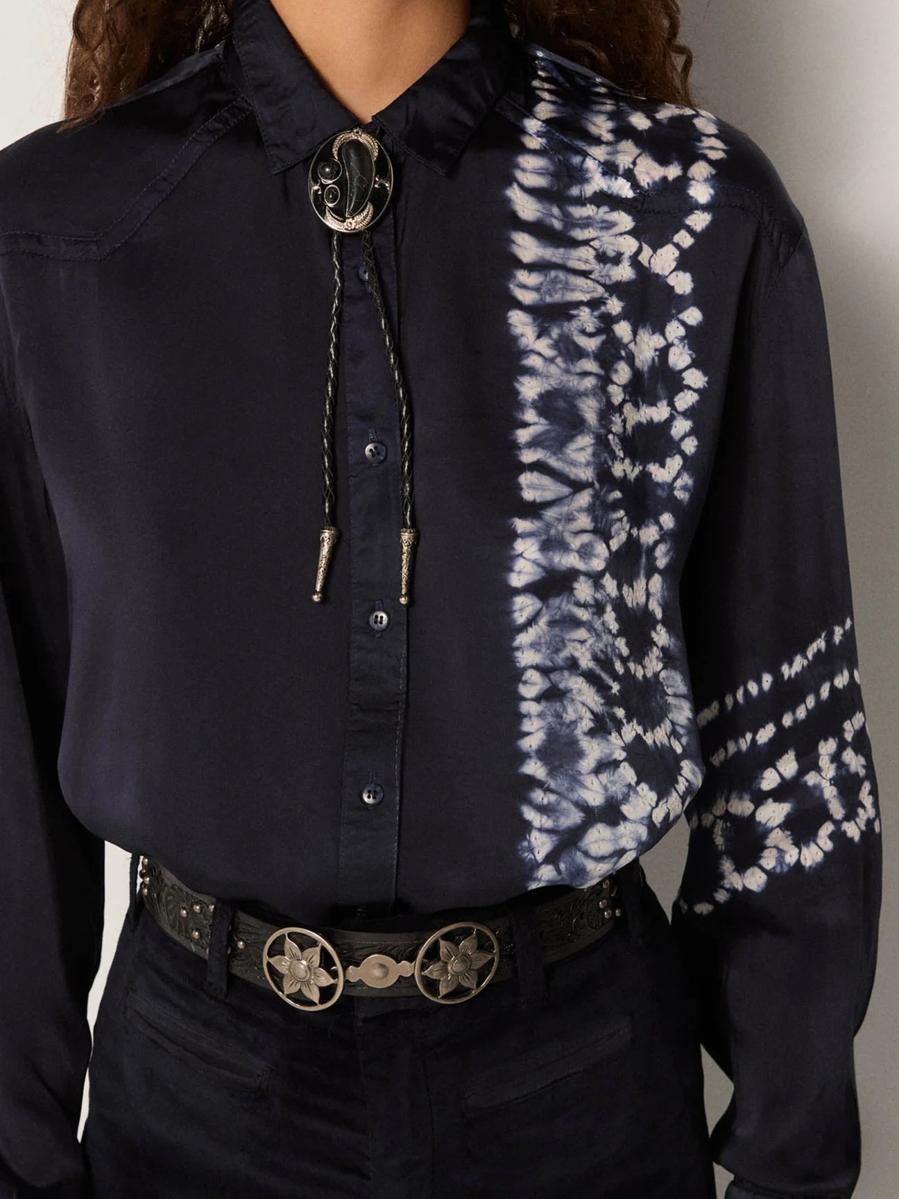 MAISON HOTEL ELIZABETH  BLOUSE BLUE DEPTHS
