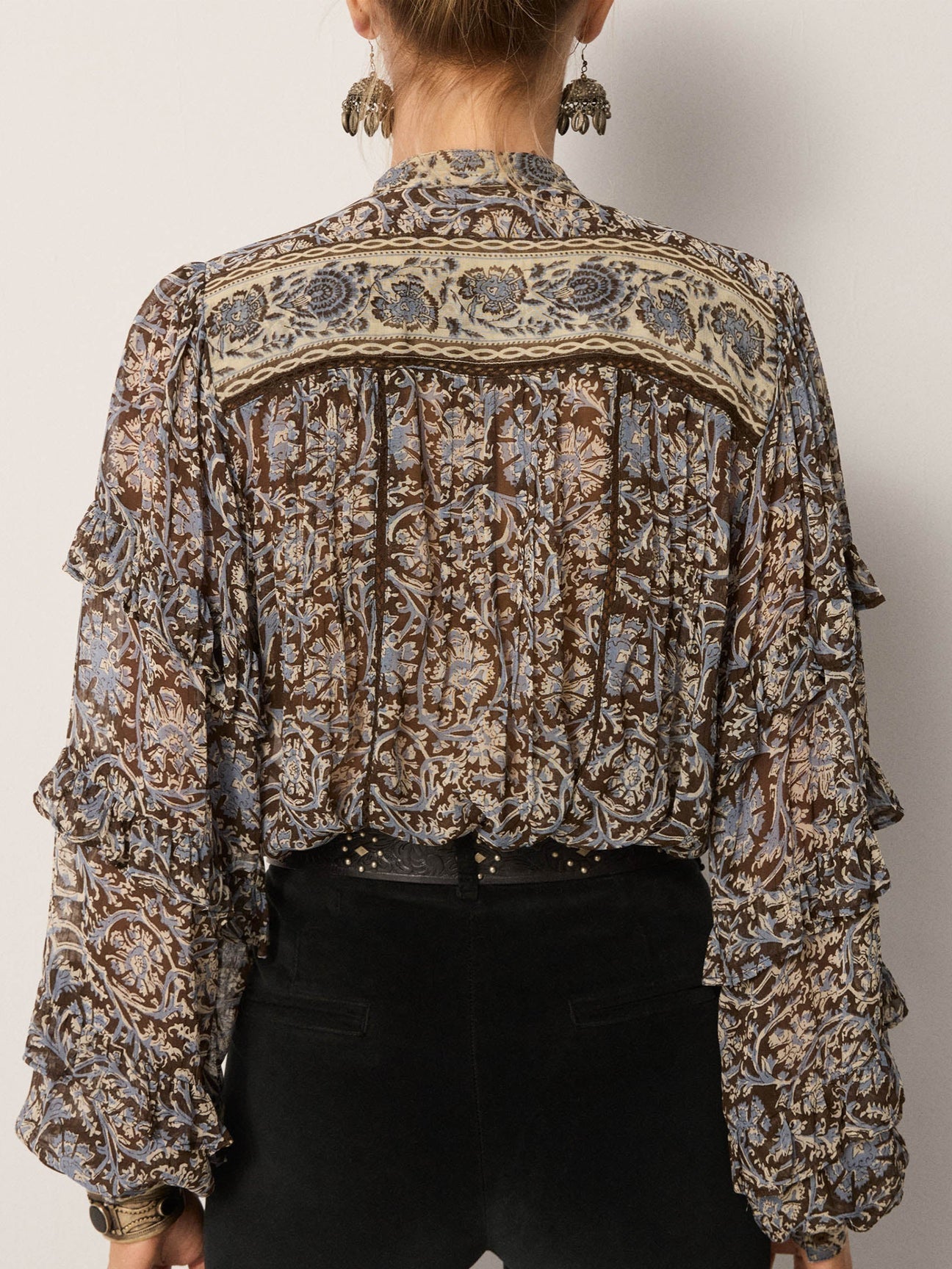 MAISON HOTEL CAMILLA BLOUSE BLUE ORCHID