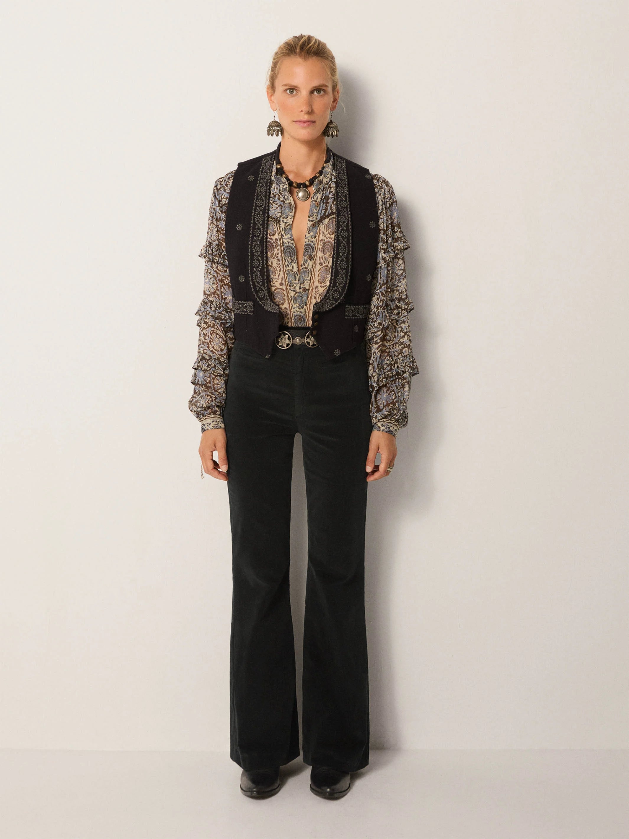 MAISON HOTEL CAMILLA BLOUSE BLUE ORCHID
