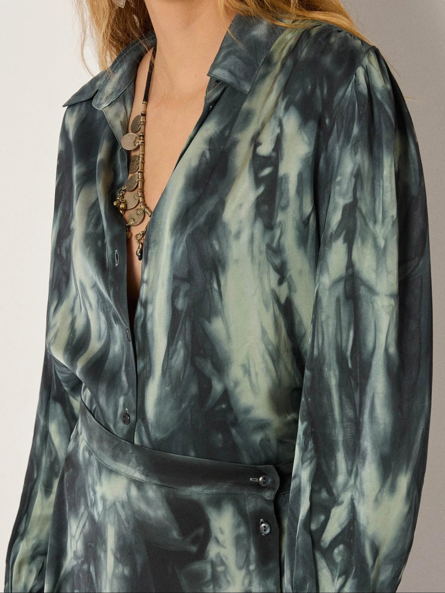 MAISON HOTEL NOELIA BLOUSE MARBLE SHADOWS