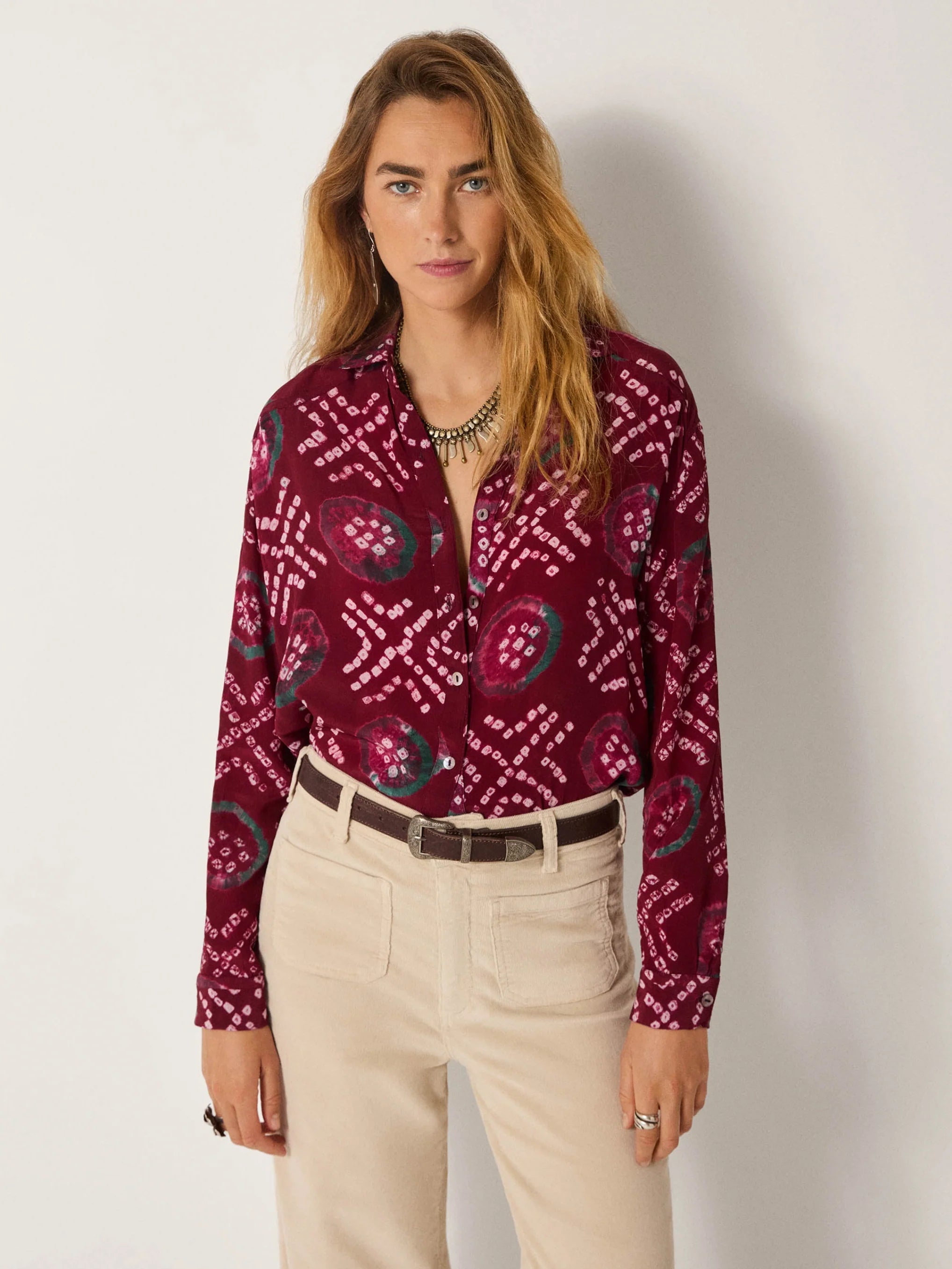 MAISON HOTEL ANA BLOUSE WINE AMETHYST