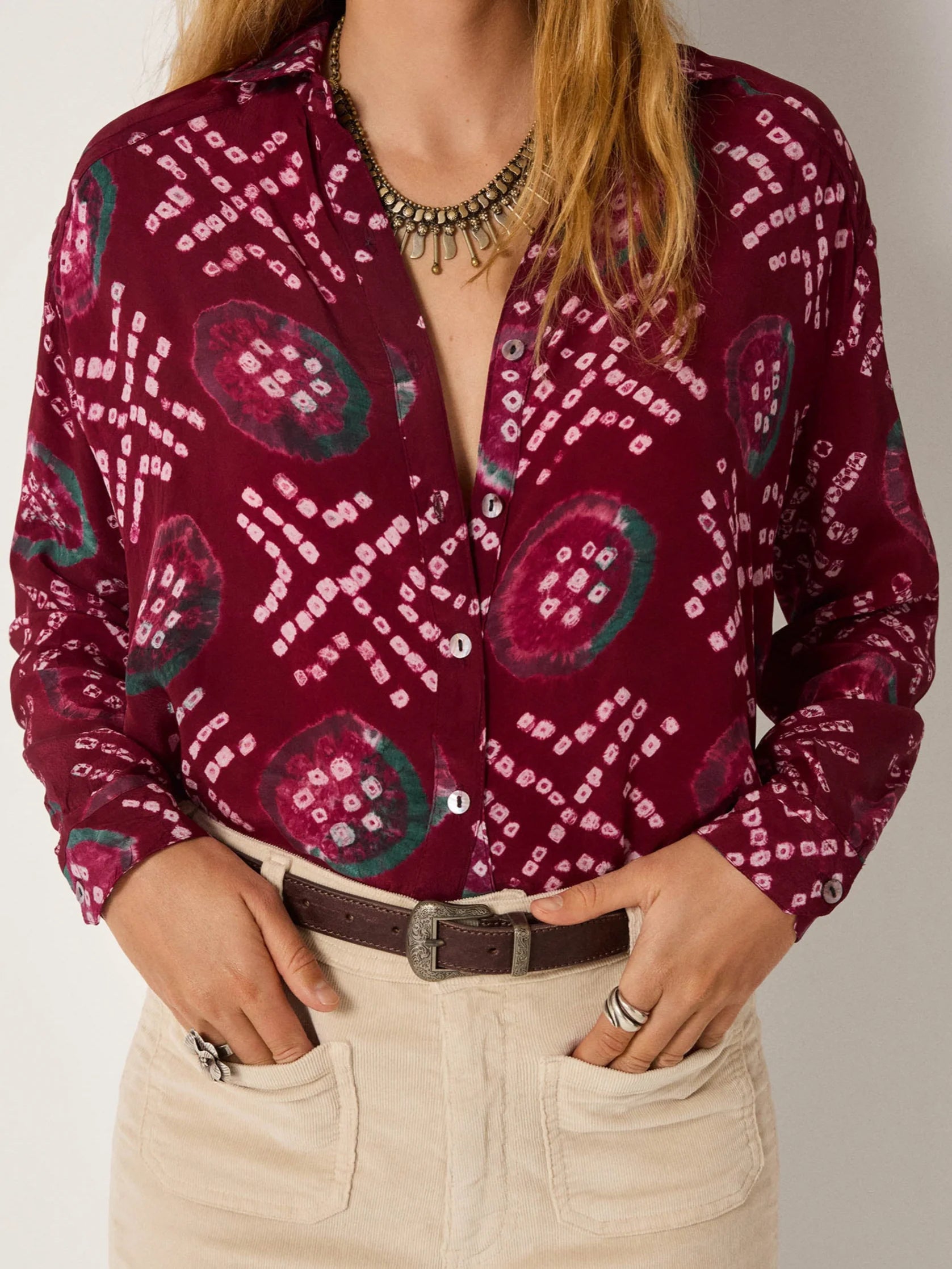 MAISON HOTEL ANA BLOUSE WINE AMETHYST
