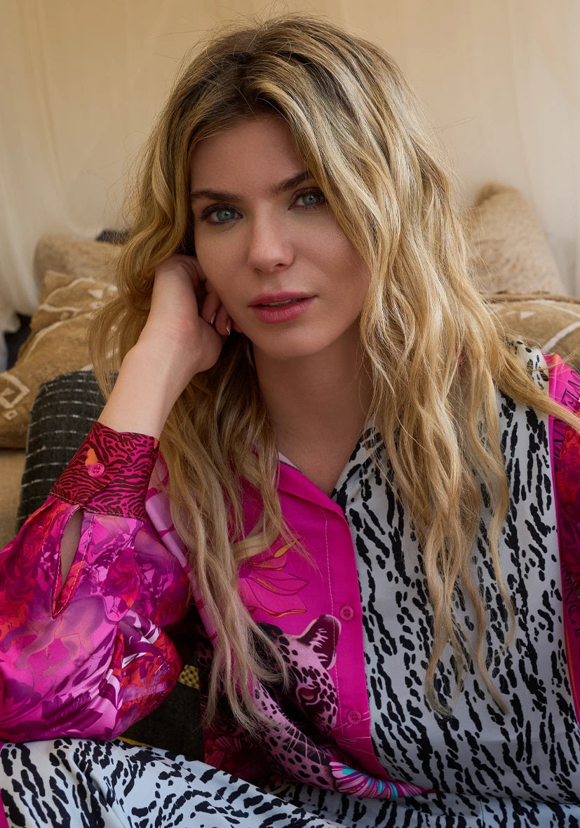 MISS GOODLIFE PINK ANIMAL LOVE BLOUSE