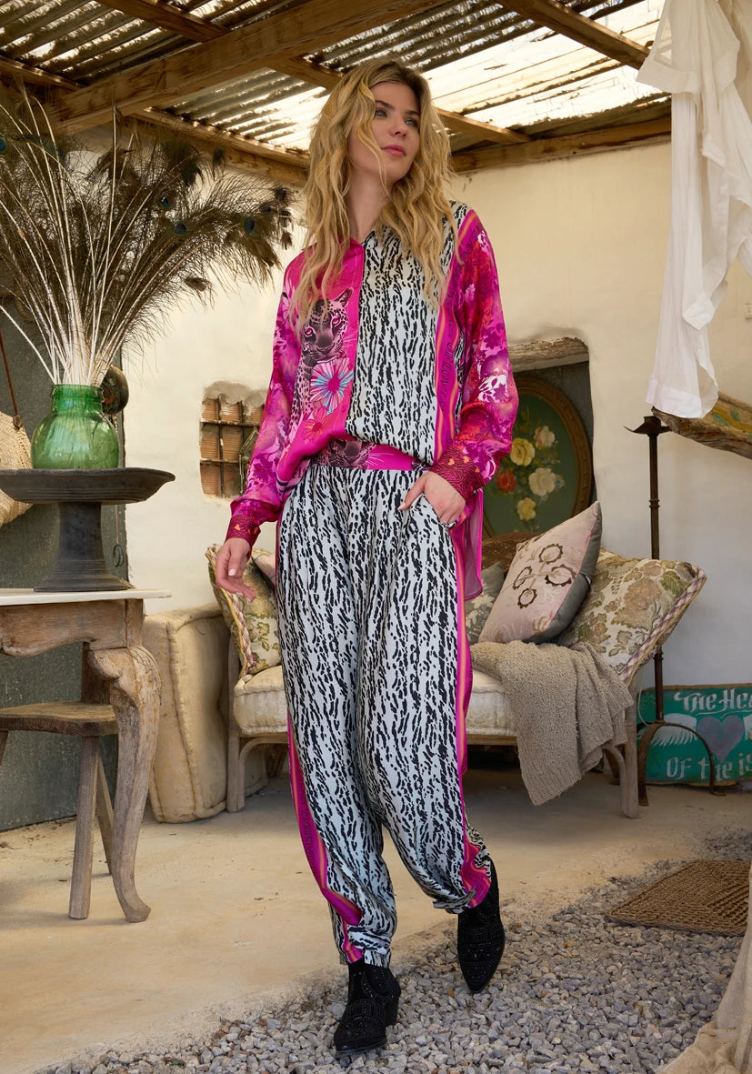 MISS GOODLIFE PINK ANIMAL LOVE PANTS