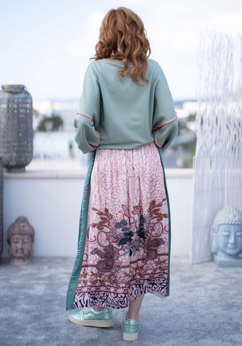 MISS GOODLIFE MAXI SKIRT ROSE LEO