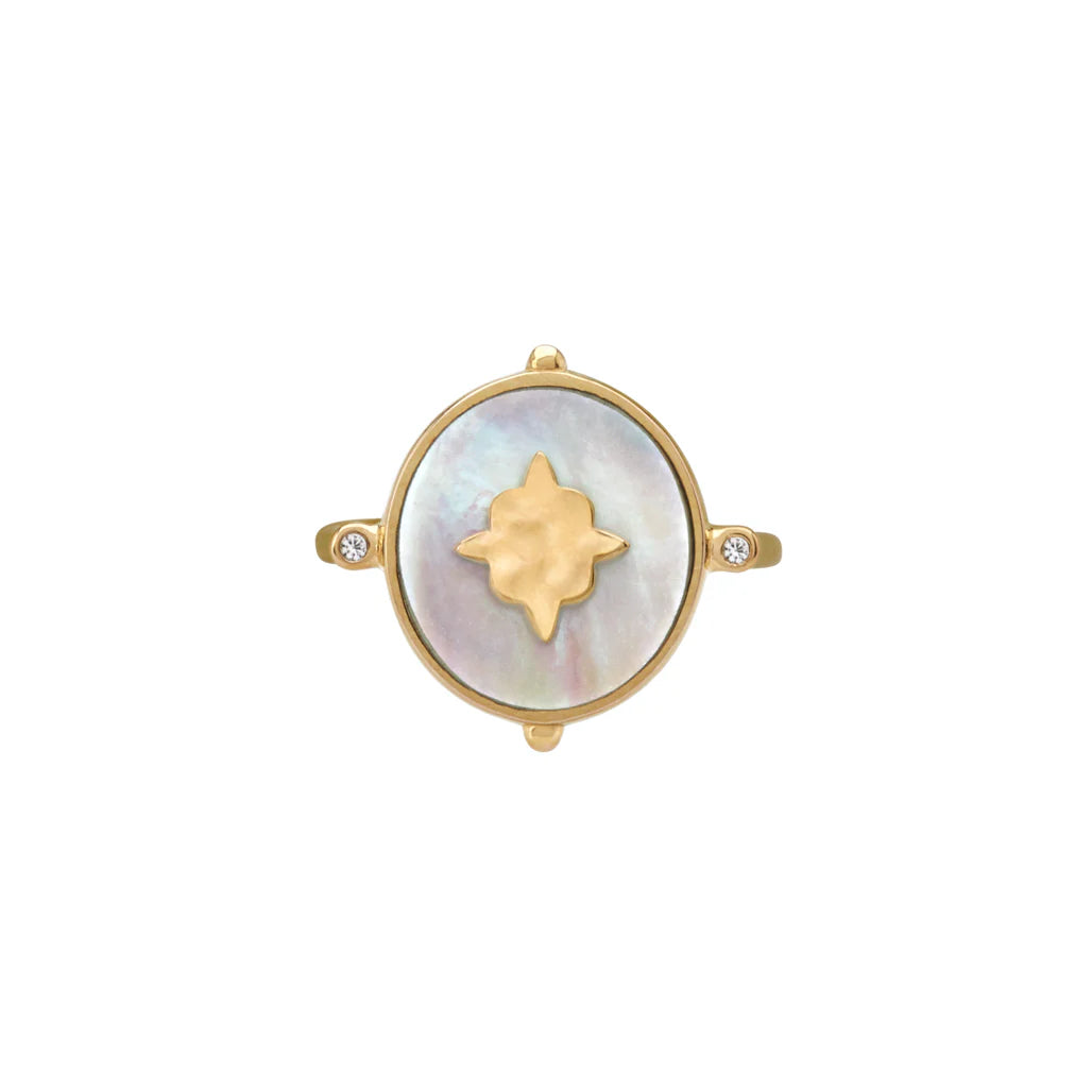 MURKANI TEMPLE MOON RING - 18KT YELLOW GOLD