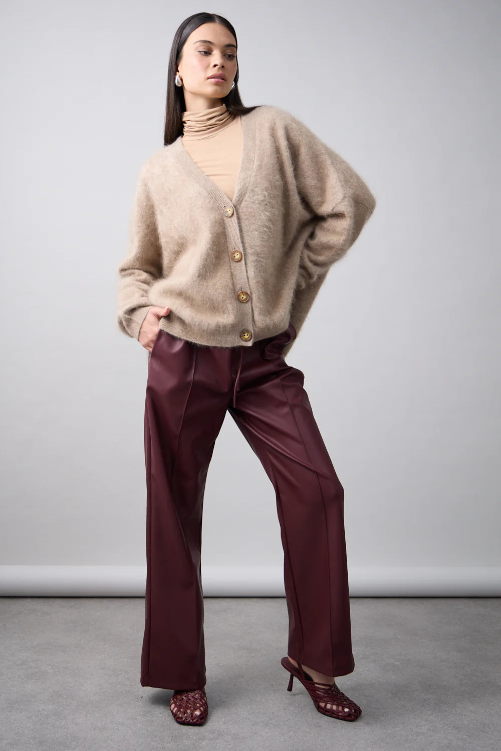 MIA FRATINO MAE CARDI - BISCUIT