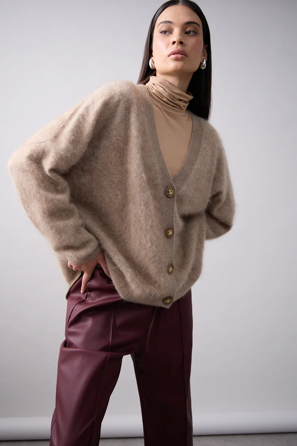 MIA FRATINO MAE CARDI - BISCUIT