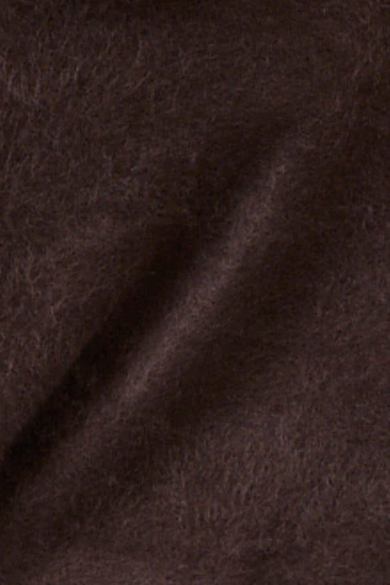 MIA FRATINO MACY CARDI DARK CHOCOLATE
