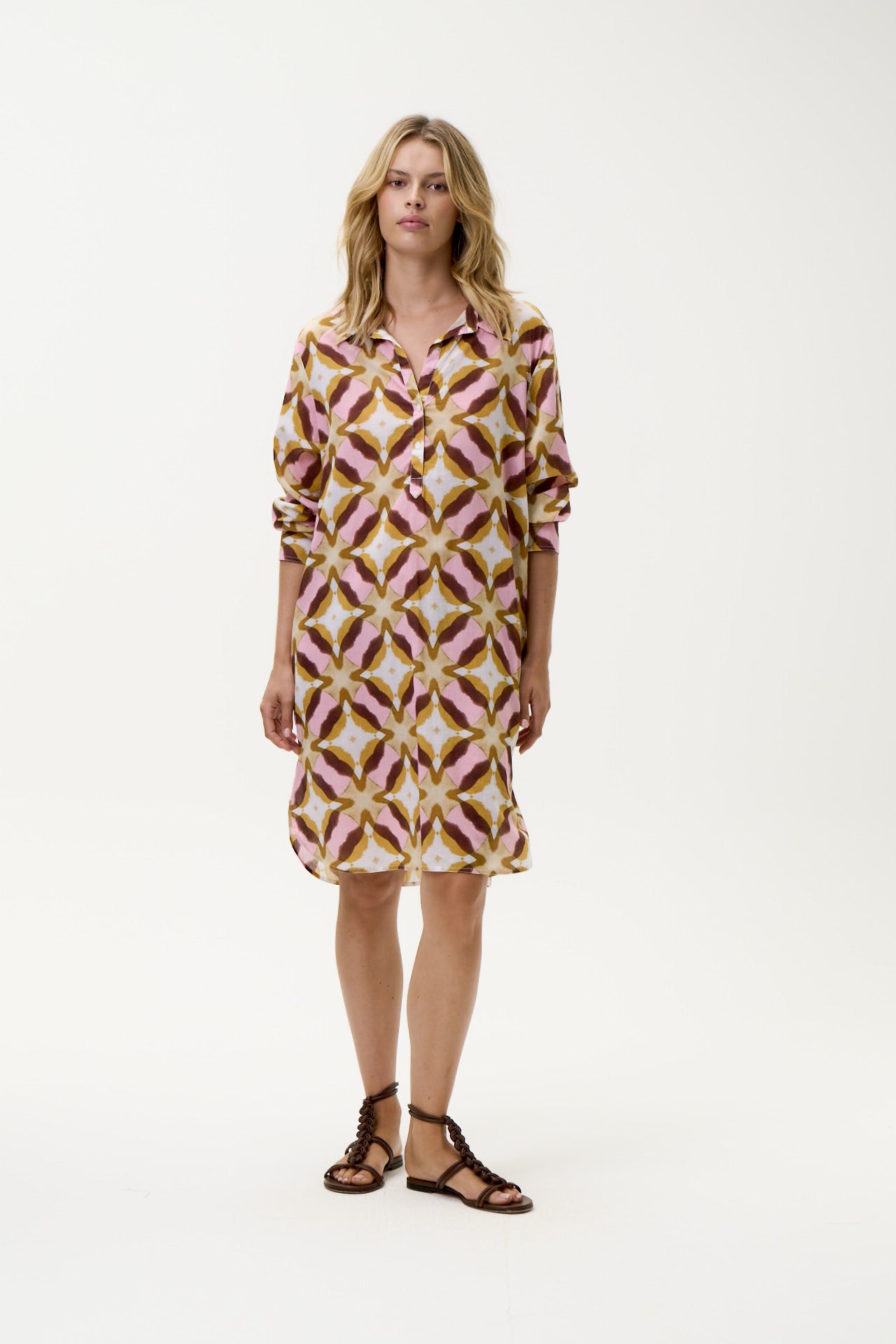 ONESEASON MIDDY GILLI TOBAGO PINK IKAT