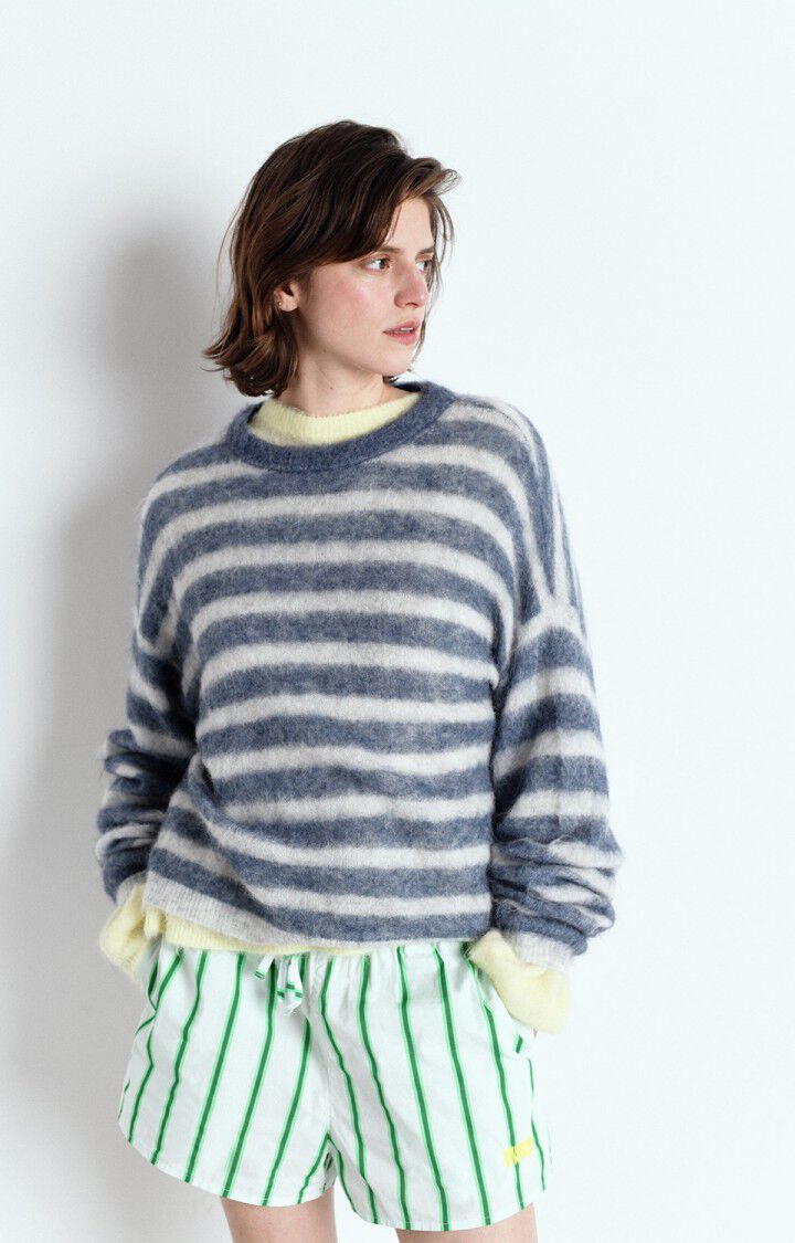 AMERICAN VINTAGE NENYBAY JUMPER - POLAR MELANGE STRIPED TORNADO MELANGE