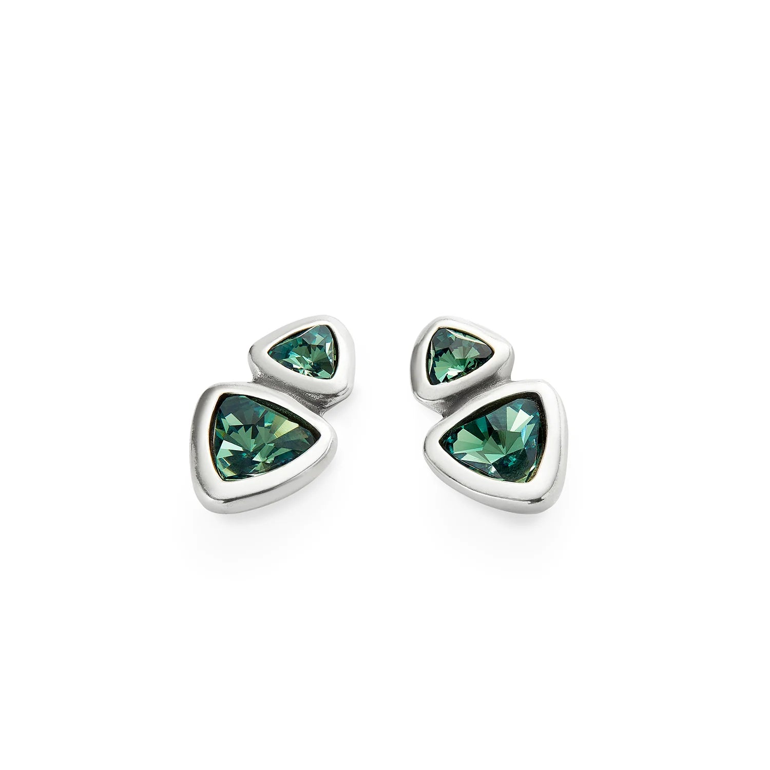 UNOde50 SER CAMALEONICA DROP EARRINGS WITH GREEN CRYSTALS