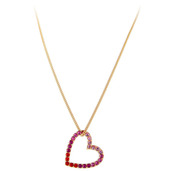 FAIRLEY PINK OMBRE HEART NECKLACE