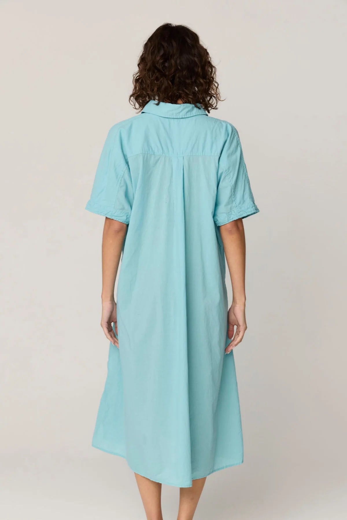 PRIMNESS DEVOILE SHIRT DRESS SEA FOAM