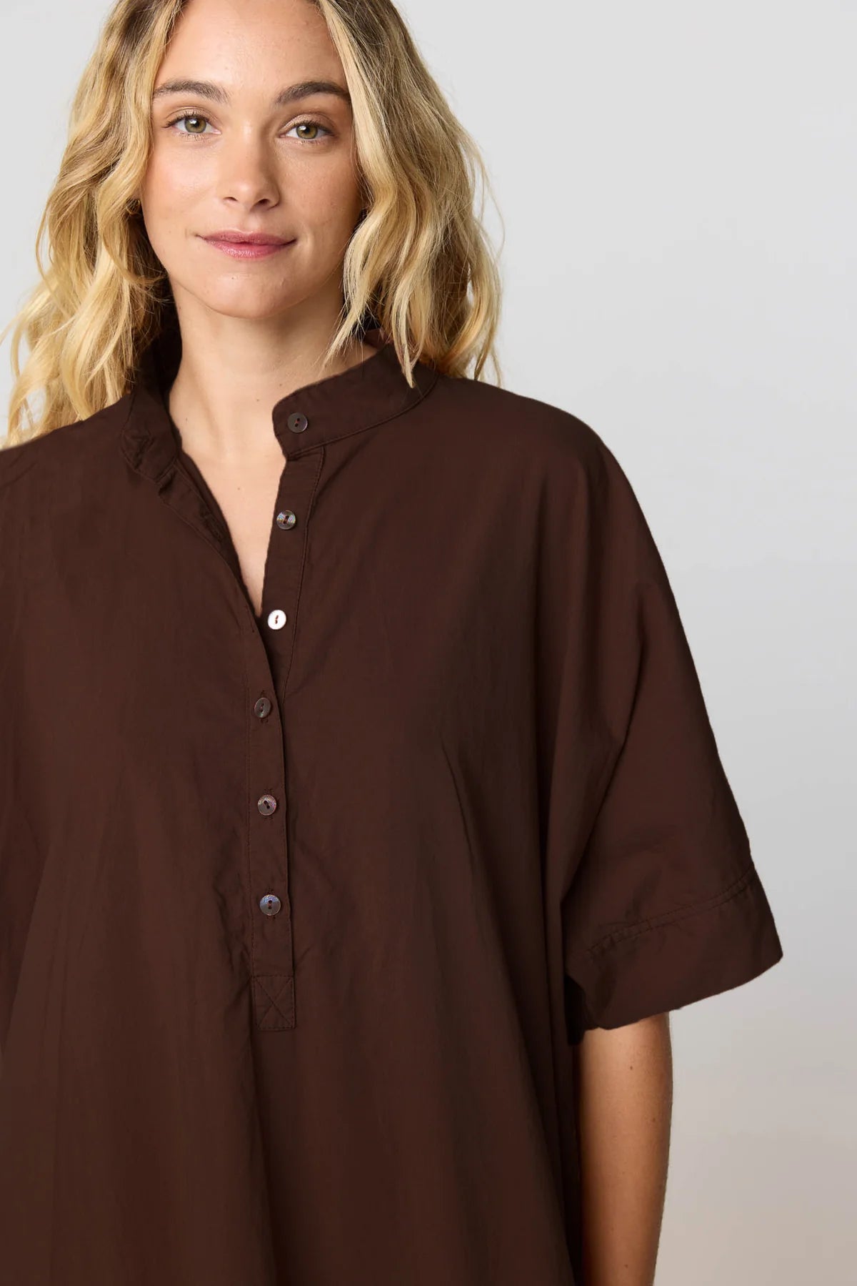 PRIMNESS AVERY SHIRT DRESS CHOCOLATE