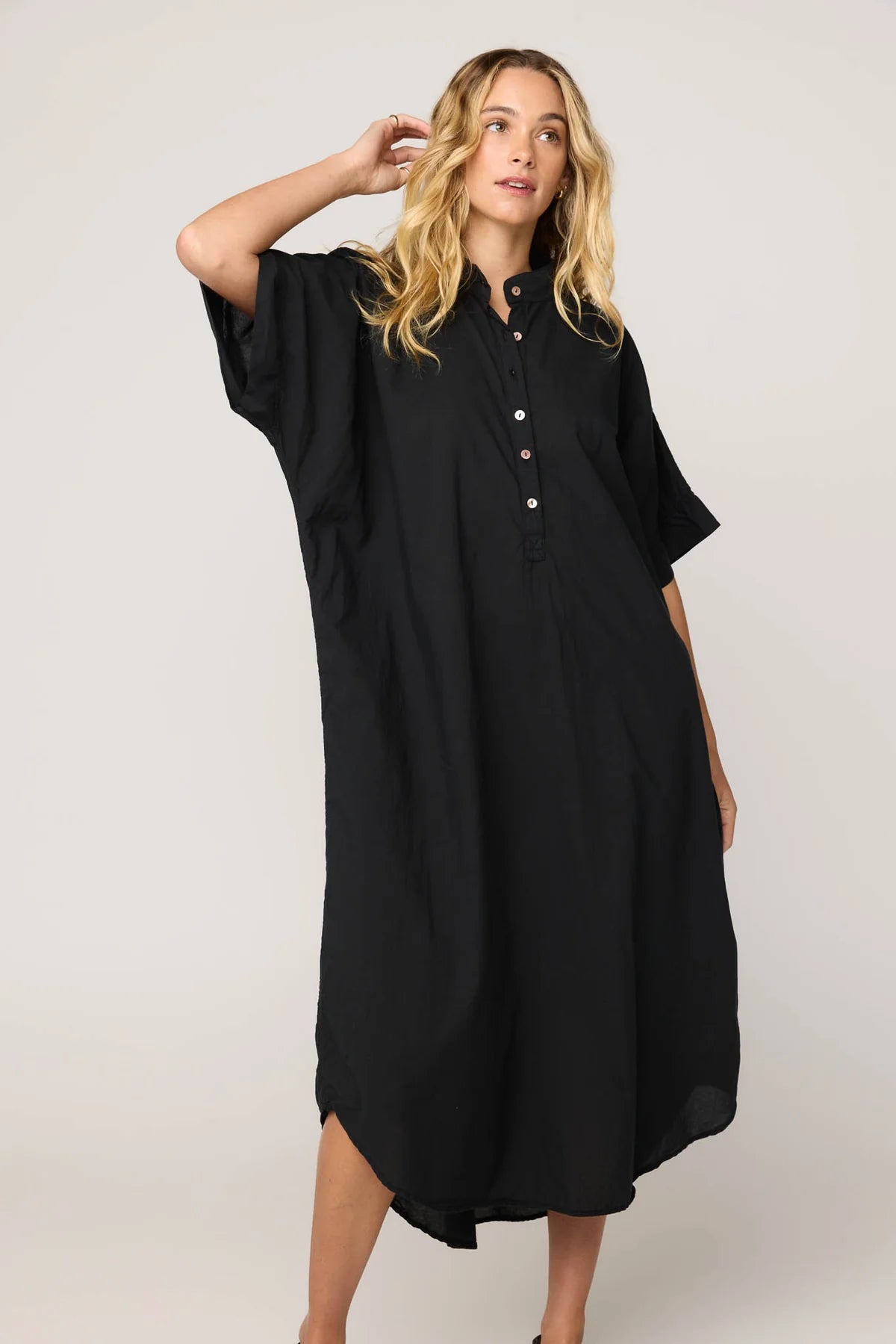 PRIMNESS AVERY SHIRT DRESS NOIR