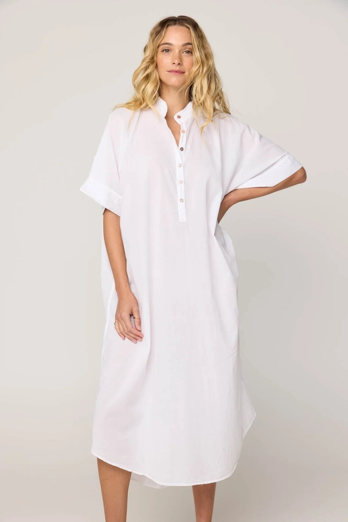 PRIMNESS AVERY SHIRT DRESS  BLANC