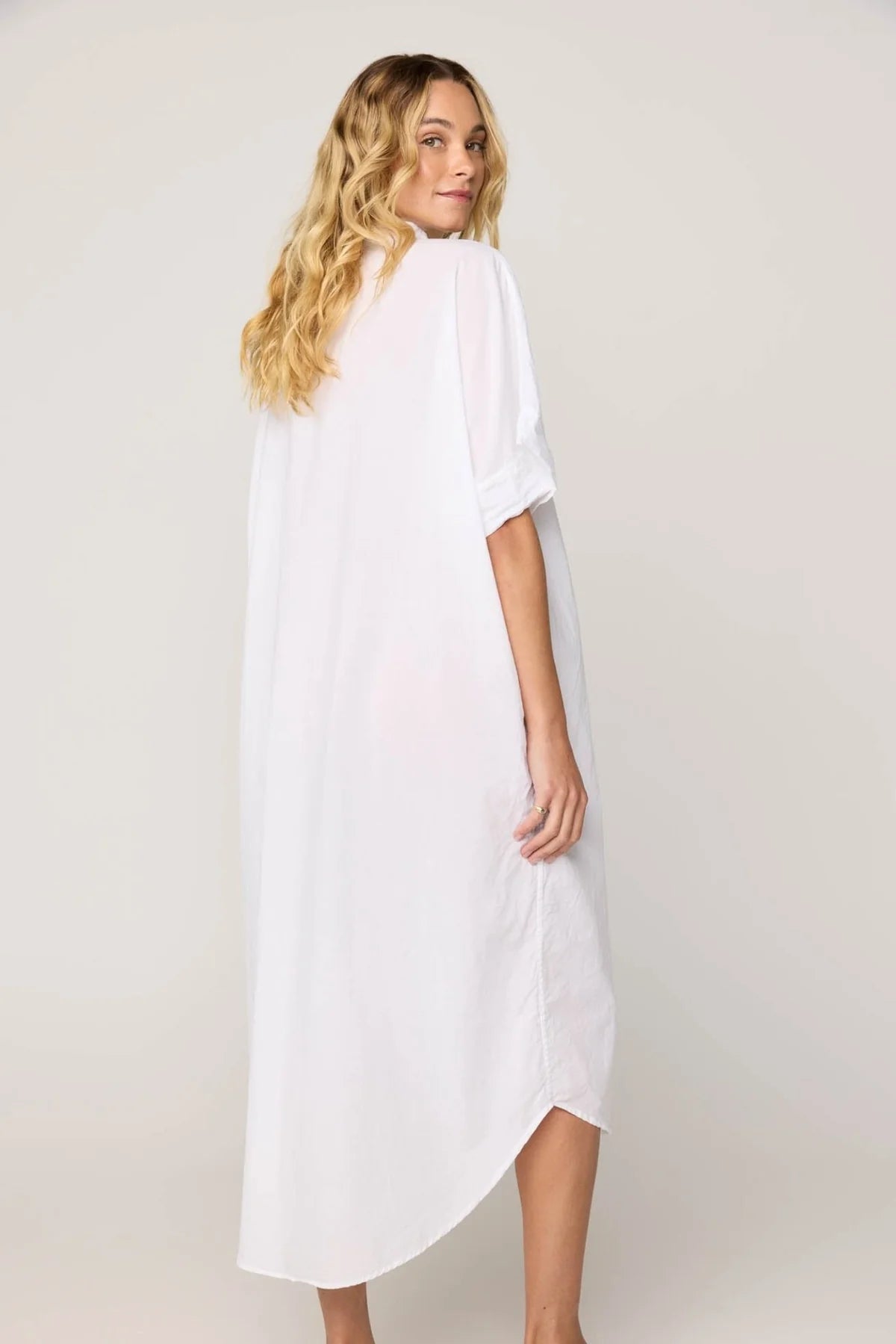 PRIMNESS AVERY SHIRT DRESS  BLANC