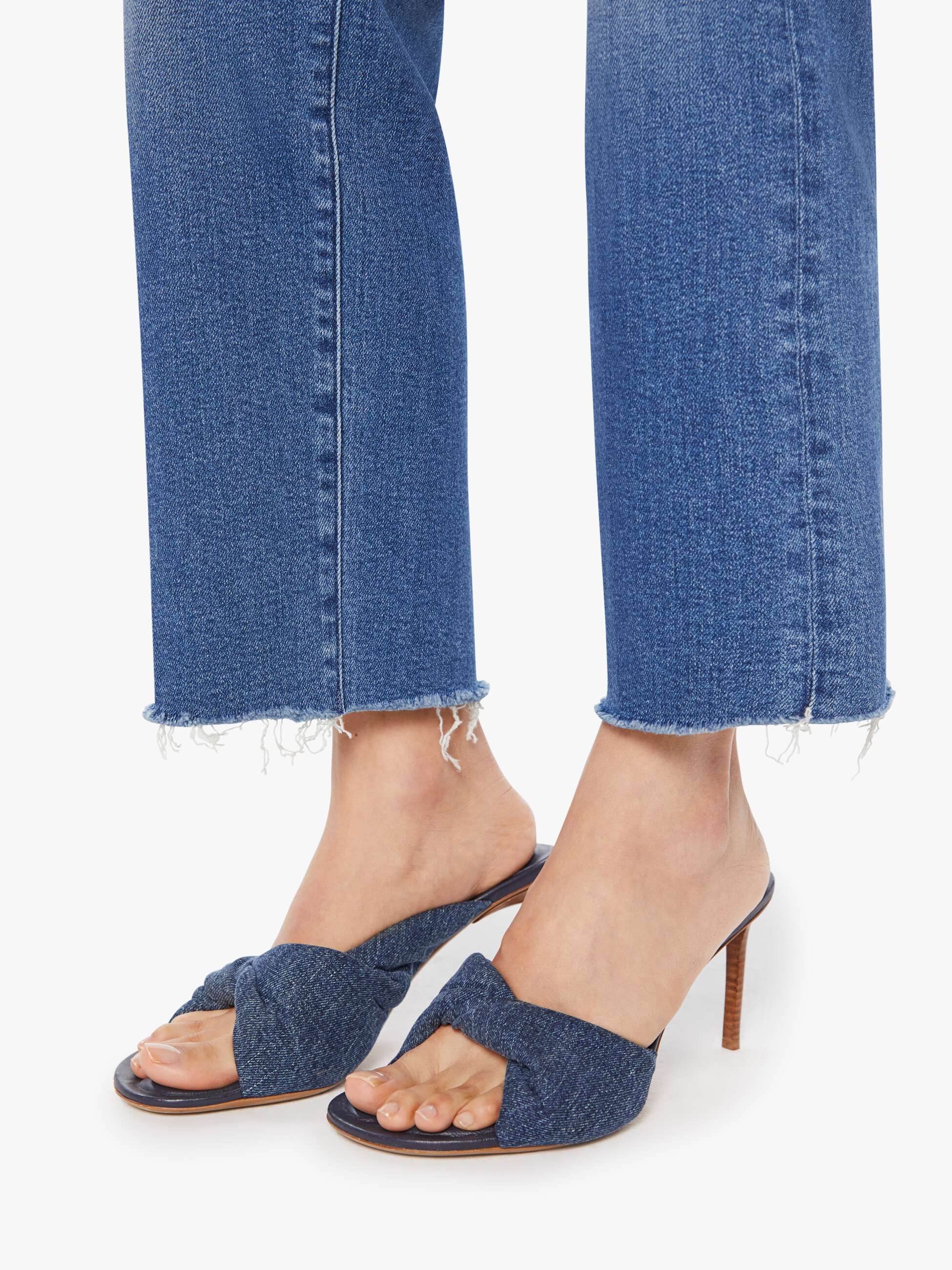 MOTHER THE MID RISE RAMBLER ZIP ANKLE FRAY DUGOUT DOOBIES