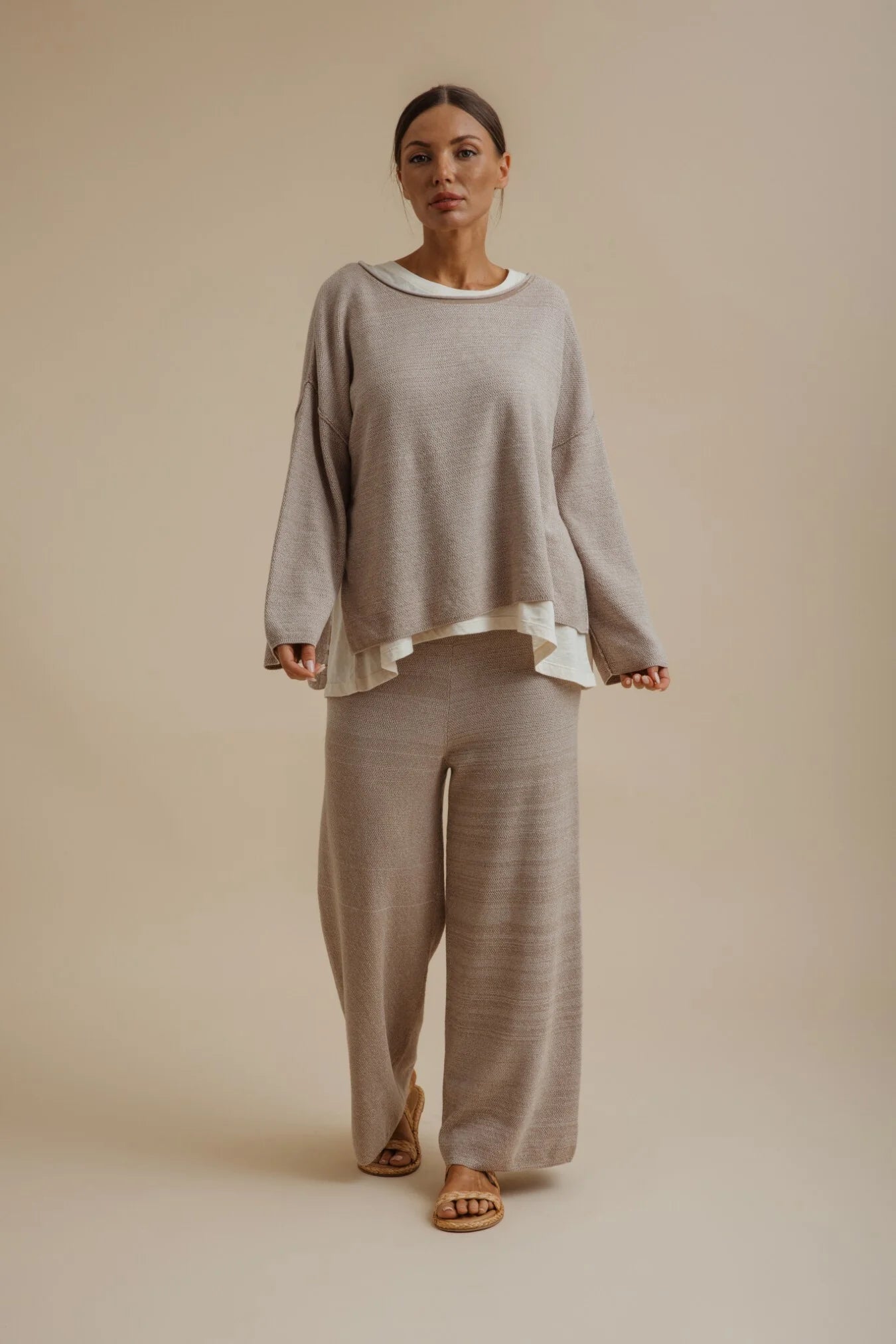 TALAMAYA RETREAT COTTON TWIST PULLOVER SUNSET