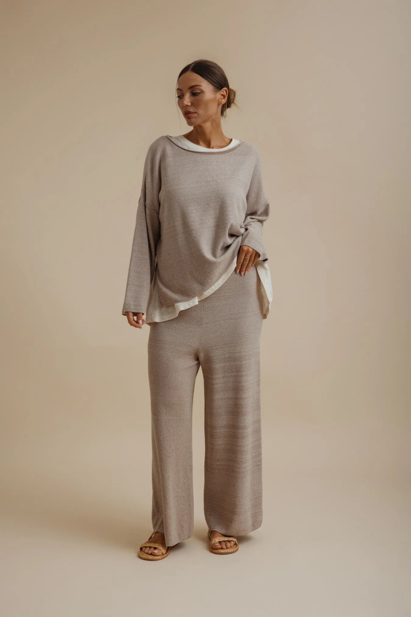 TALAMAYA RETREAT COTTON TWIST PULLOVER SUNSET