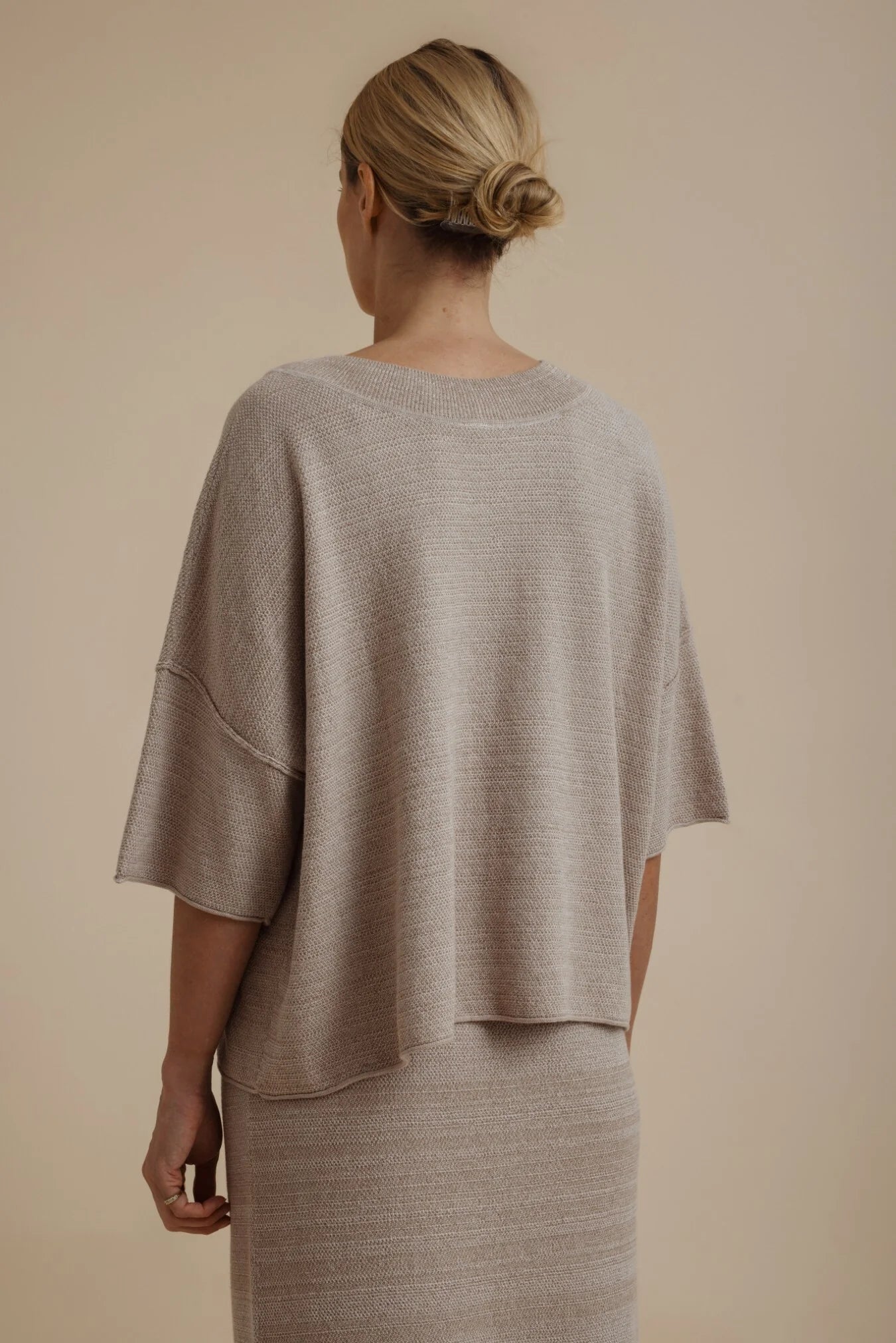 TALAMAYA RETREAT COTTON TWIST TEE PULLOVER SUNSET