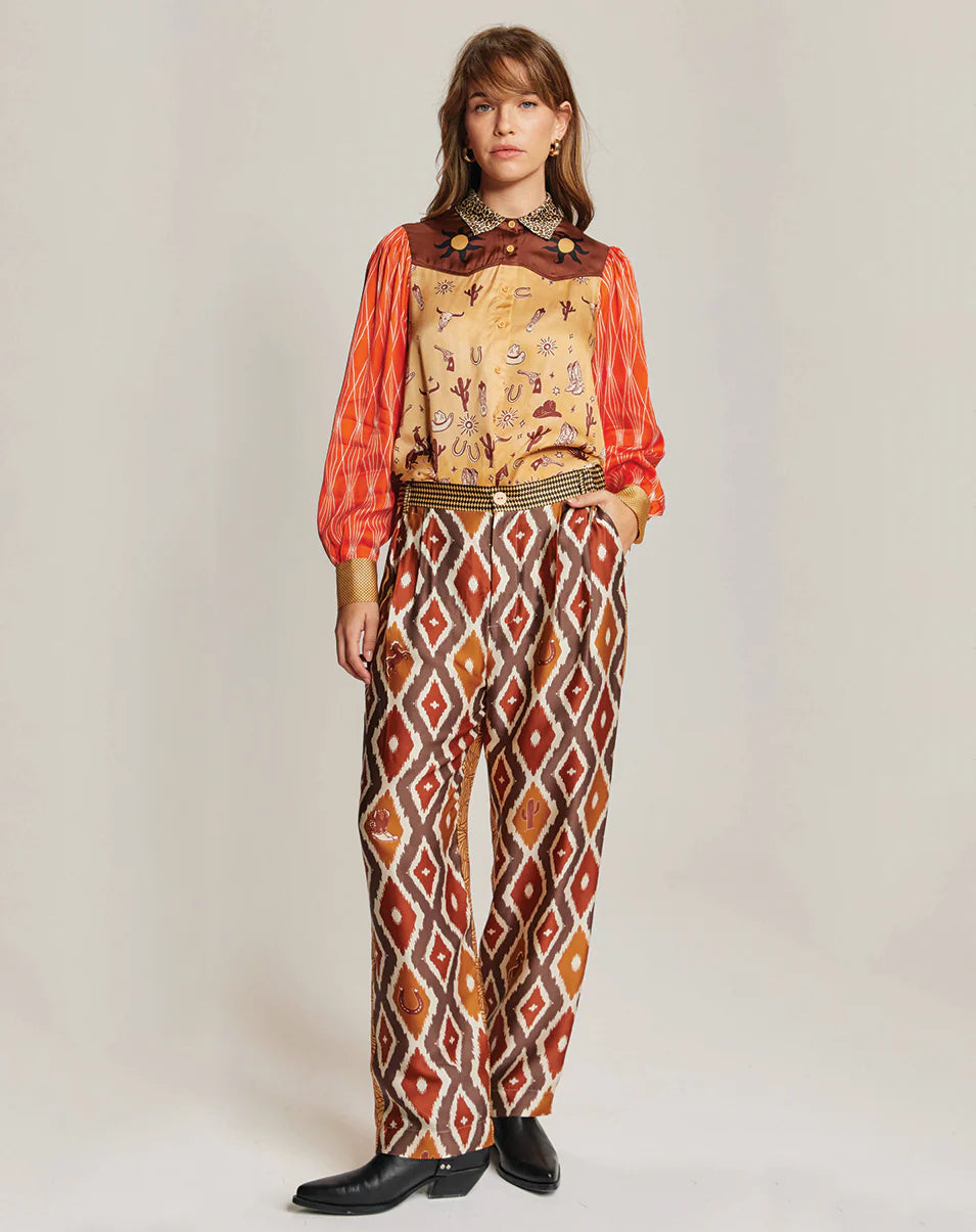 ME369 LYDIA TAILORED PANTS RODEO