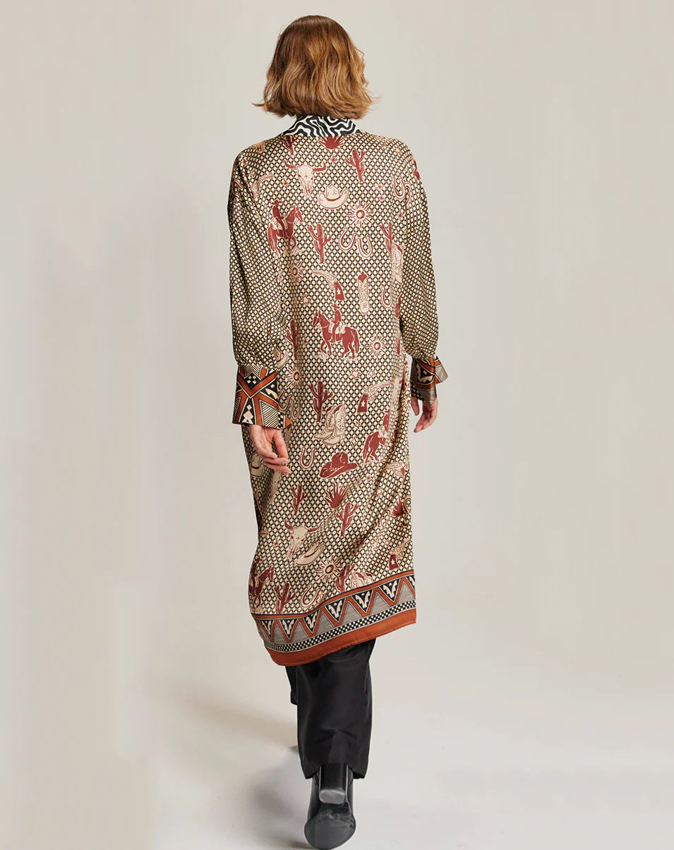 ME369 ATHENA COLLAR DRESS RODEO