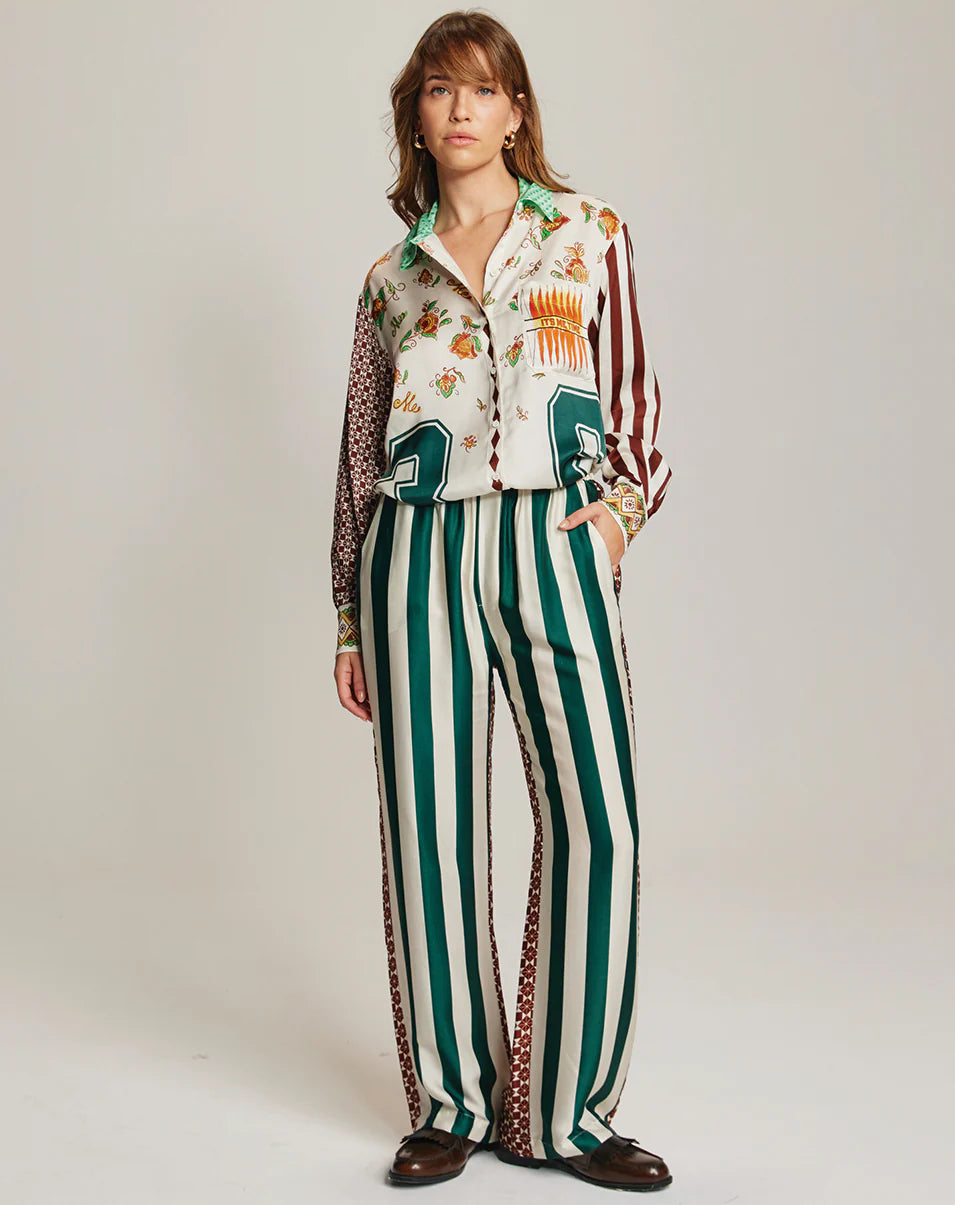 ME369 BAILEY STRAIGHT LEG PANTS SPORTY JADE