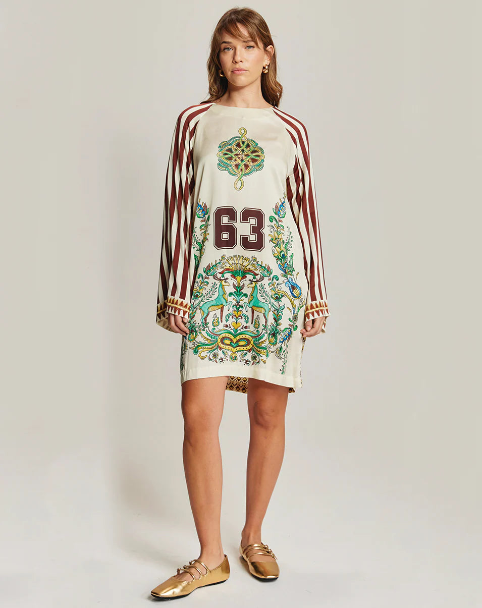 ME369 ALANI BOAT NECK MINI DRESS SPORTY JADE