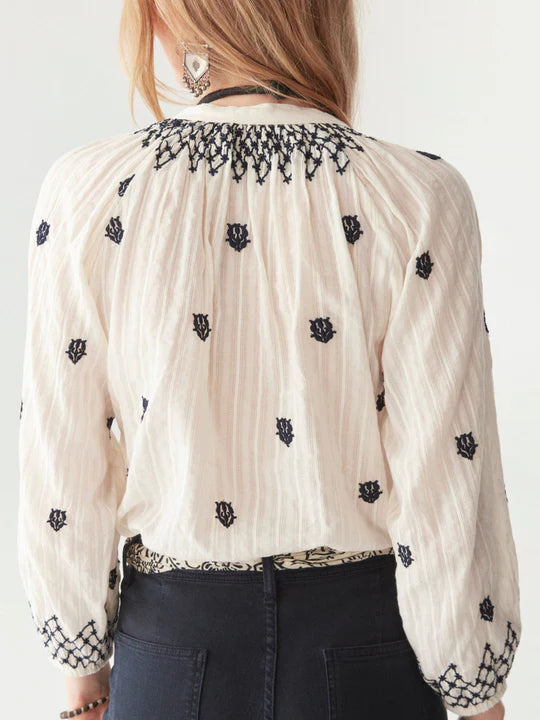 MAISON HOTEL SYBILLE BLOUSE BLUE LAGOON