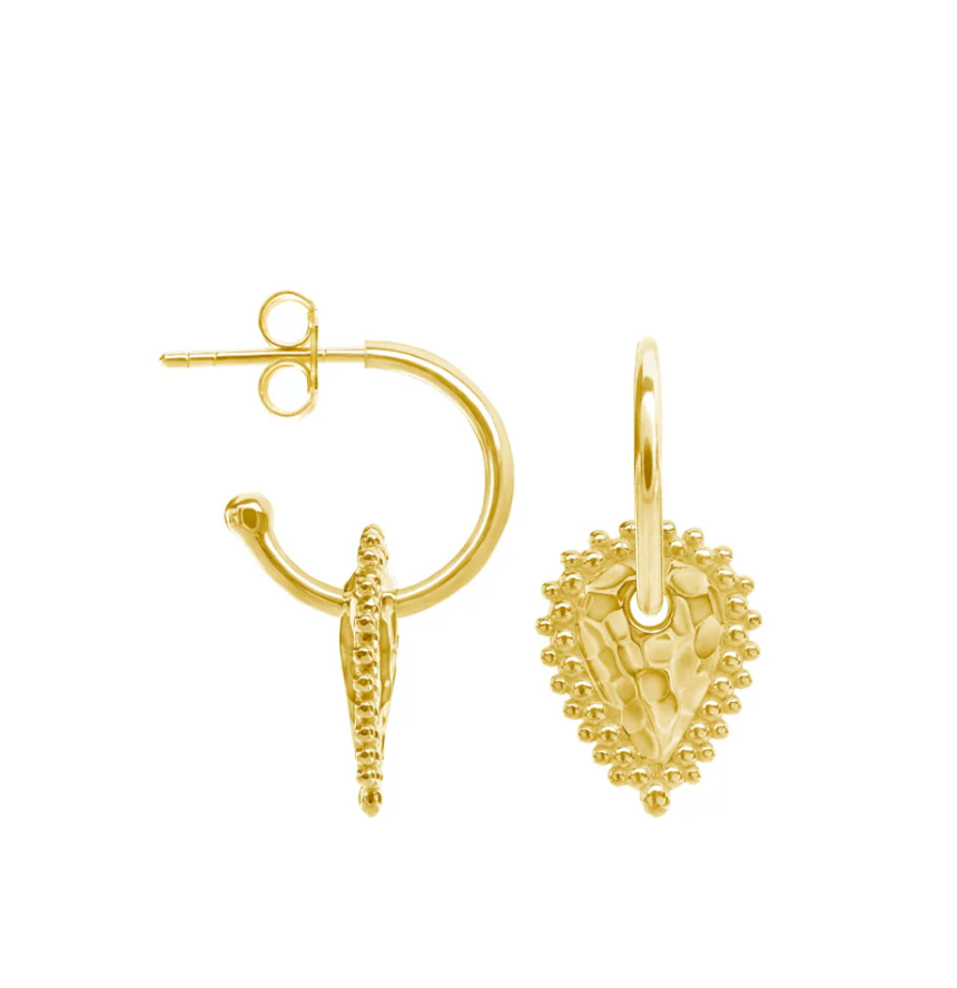 MURKANI ESCAPE SMALL HOOP EARRINGS - YELLOW GOLD