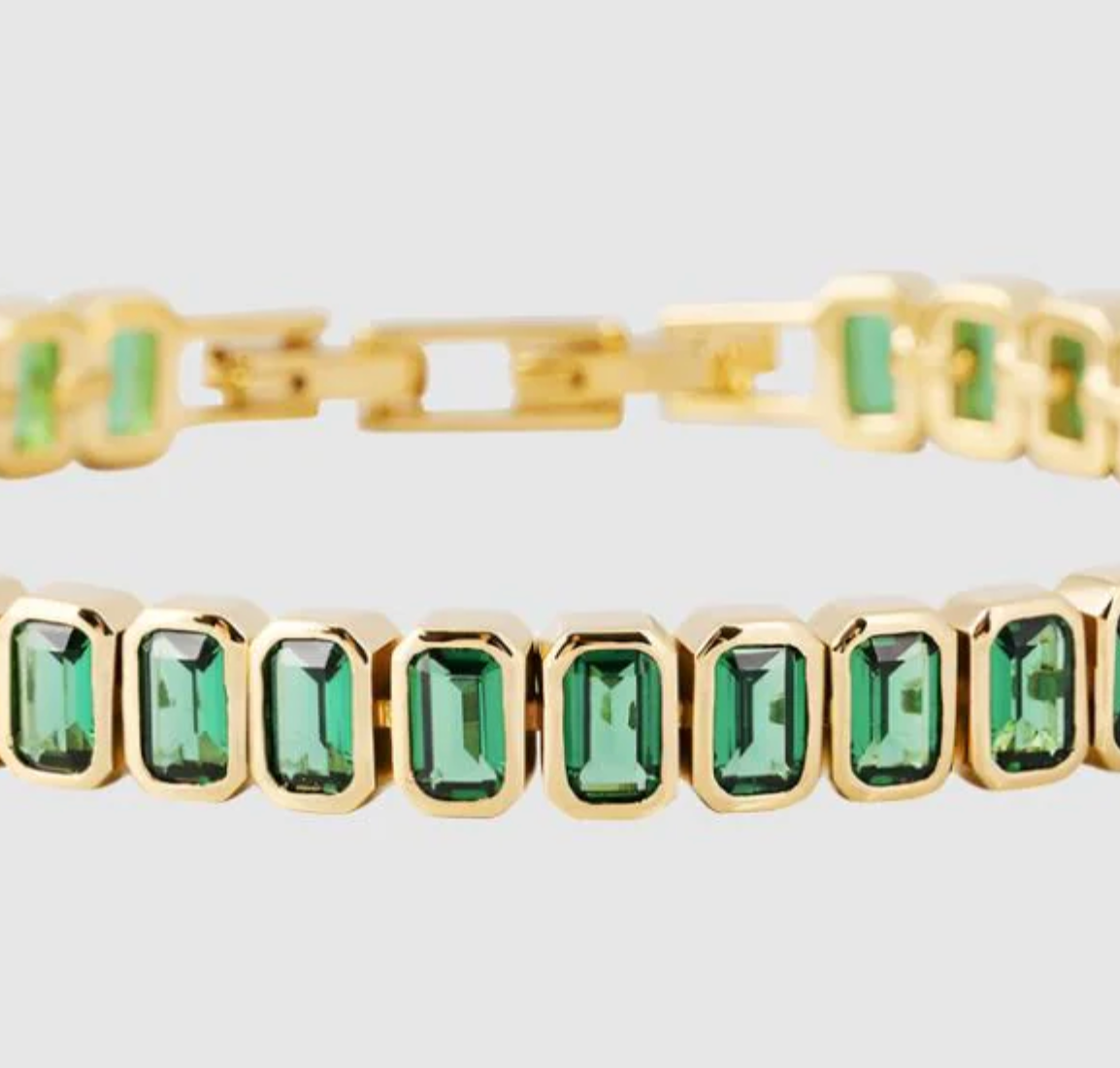 FAIRLEY EMERALD CUT TENNIS BRACELET