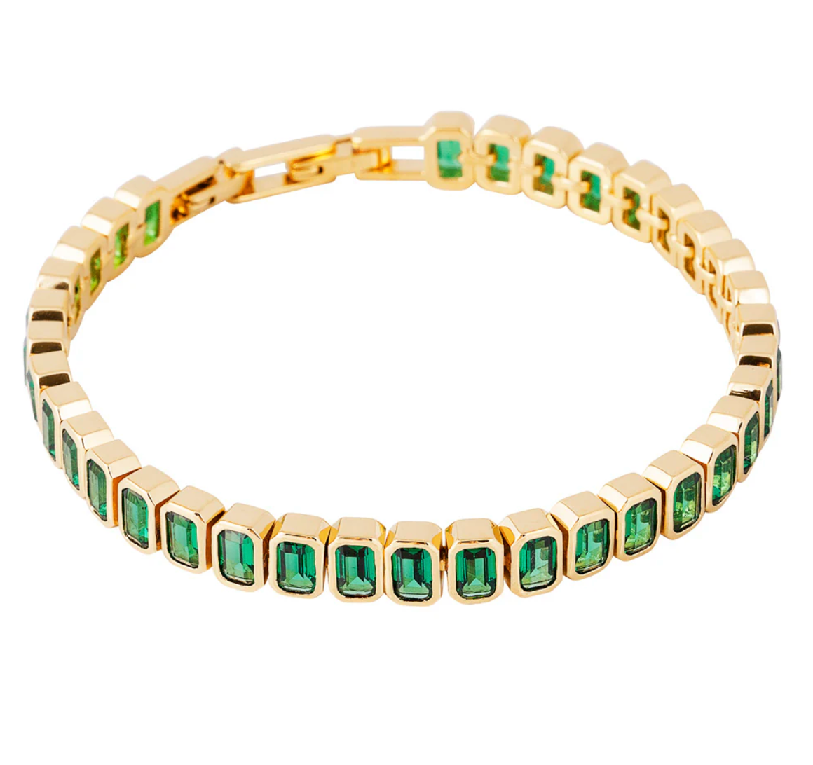 FAIRLEY EMERALD CUT TENNIS BRACELET