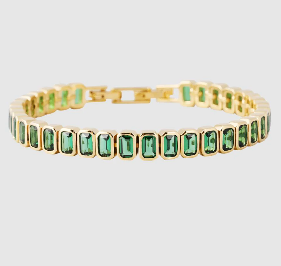 FAIRLEY EMERALD CUT TENNIS BRACELET