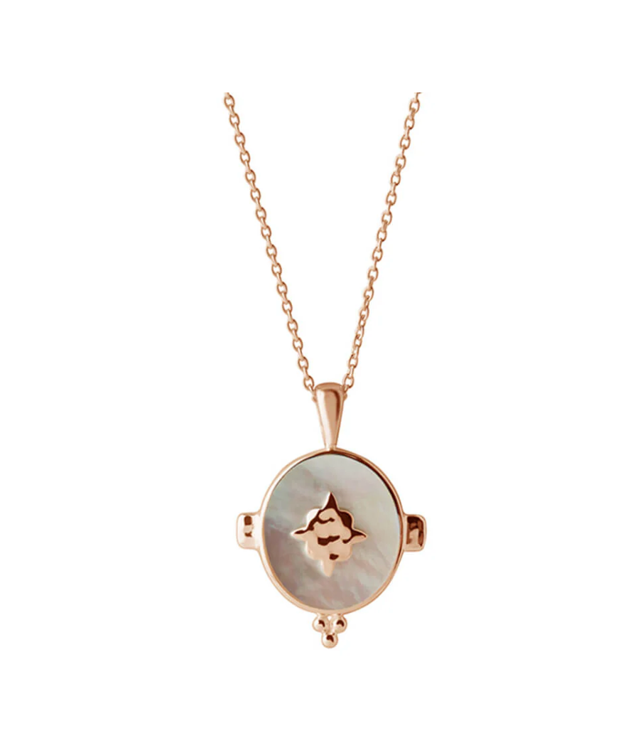 MURKANI MOTHER OF PEARL NECKLACE - ROSE GOLD