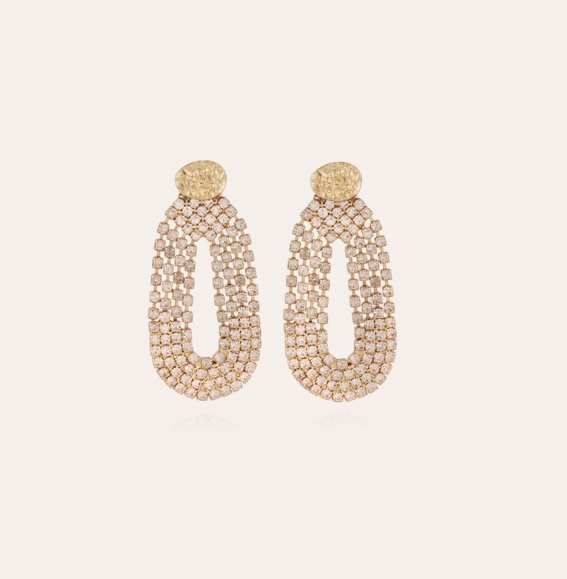 GAS BIJOUX TREVISE STRASS EARRINGS GOLD