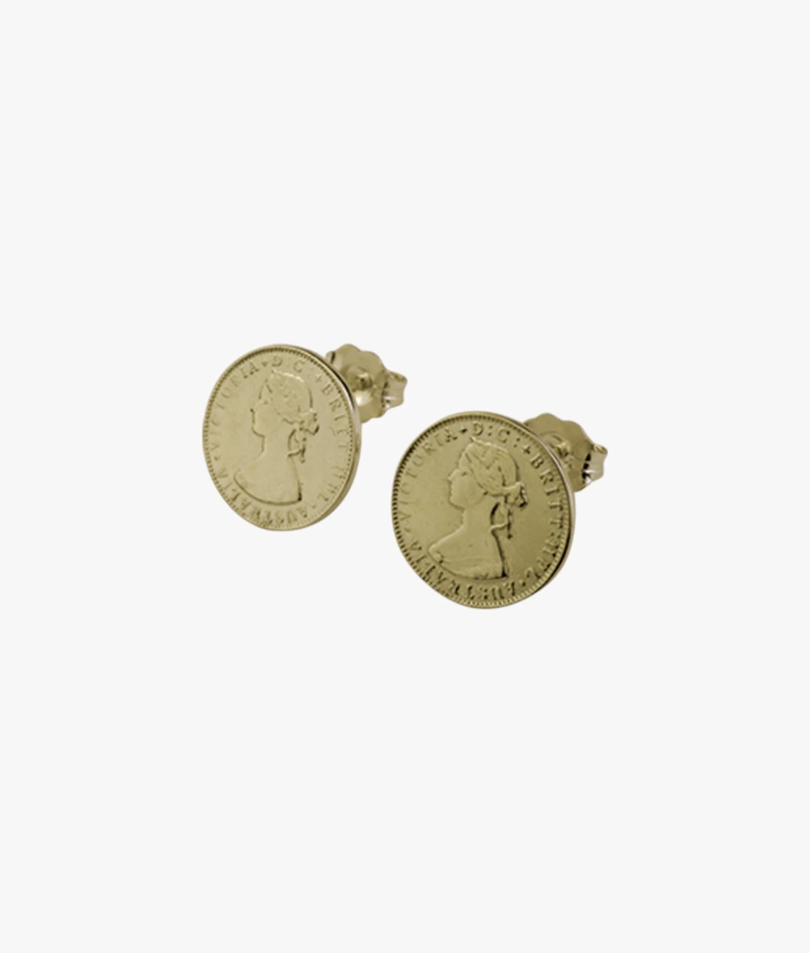 VON TRESKOW MINI COIN STUDS GOLD