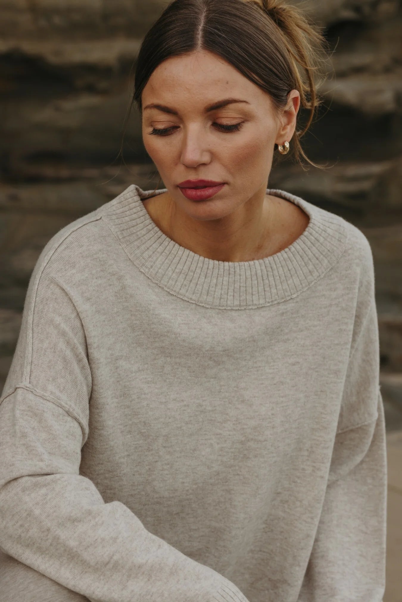 TALAMAYA ELEVATE MERINO CASHMERE CREW PULLOVER BUCKWHEAT
