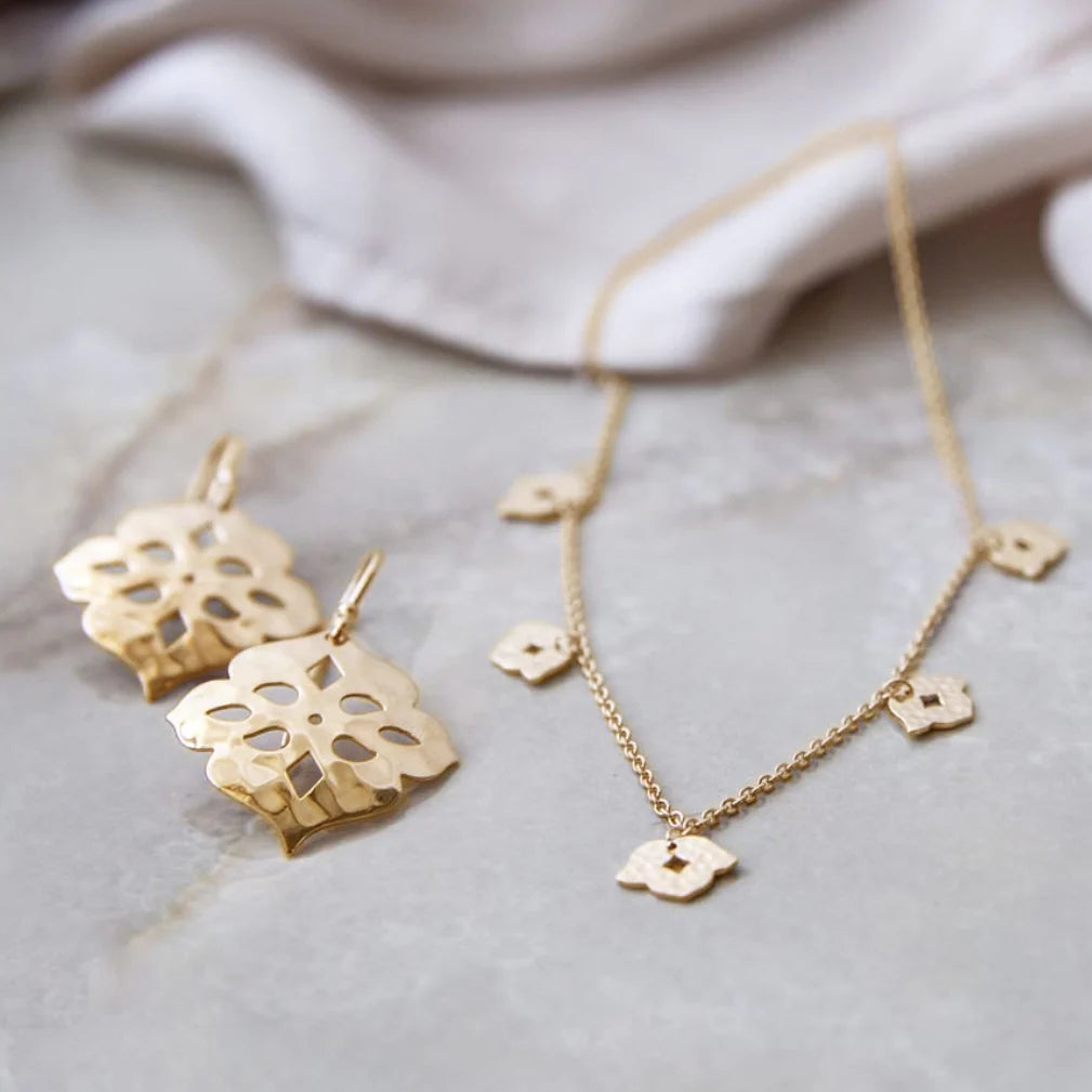 MURKANI THAI PRINCESS DROP EARRING - YELLOW GOLD