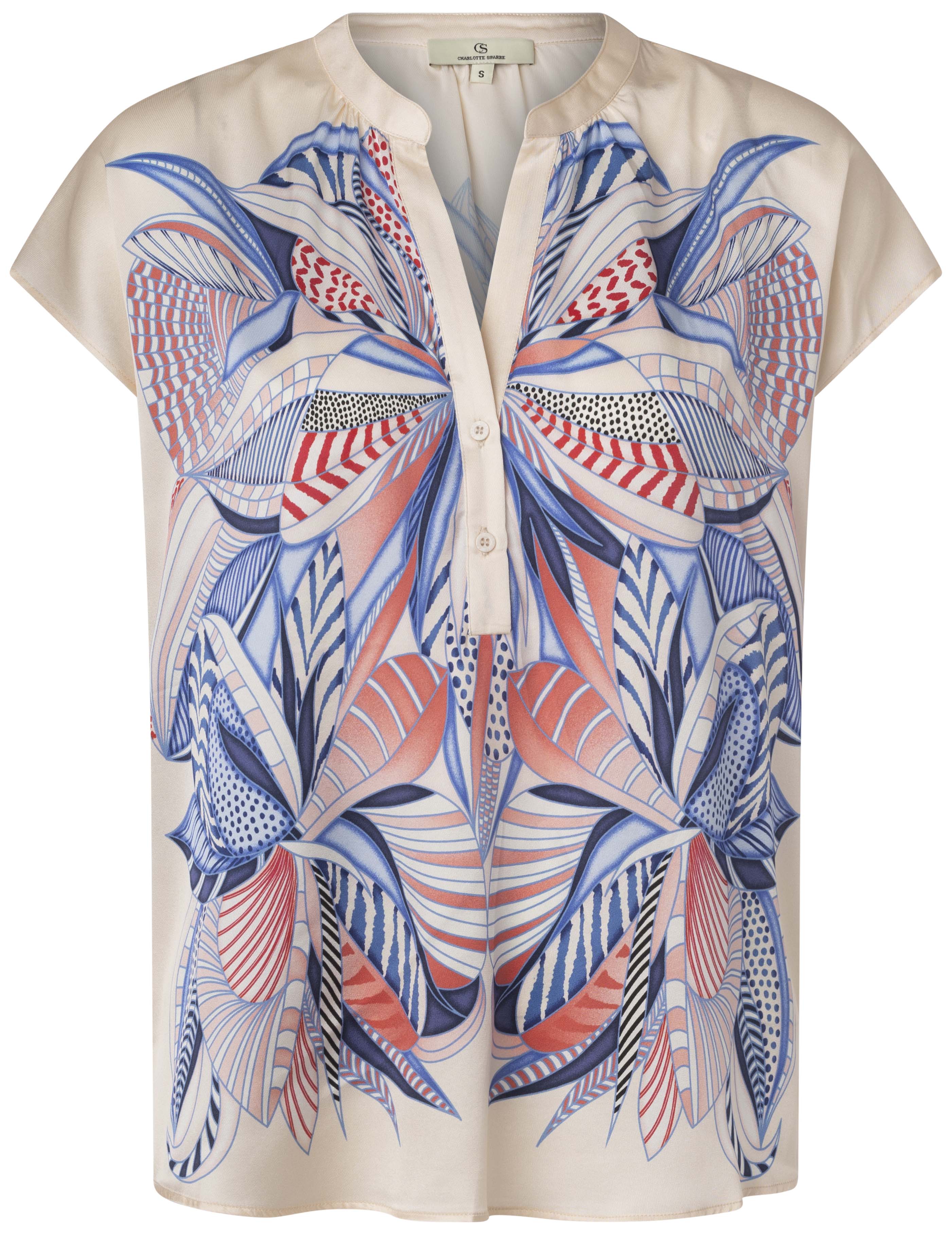 CHARLOTTE SPARRE MARGOT TOP BLUE/RED