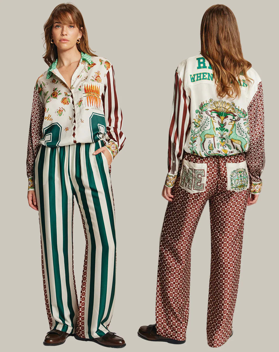 ME369 BAILEY STRAIGHT LEG PANTS SPORTY JADE