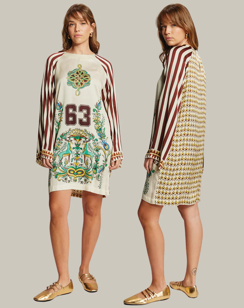 ME369 ALANI BOAT NECK MINI DRESS SPORTY JADE