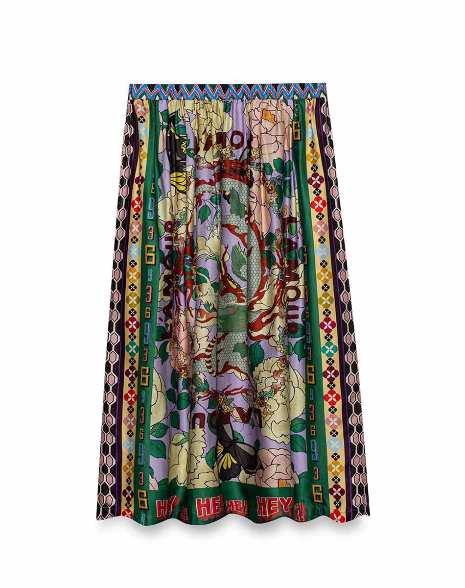 ME369 VANESSA PRINTED L'AMOUR SKIRT