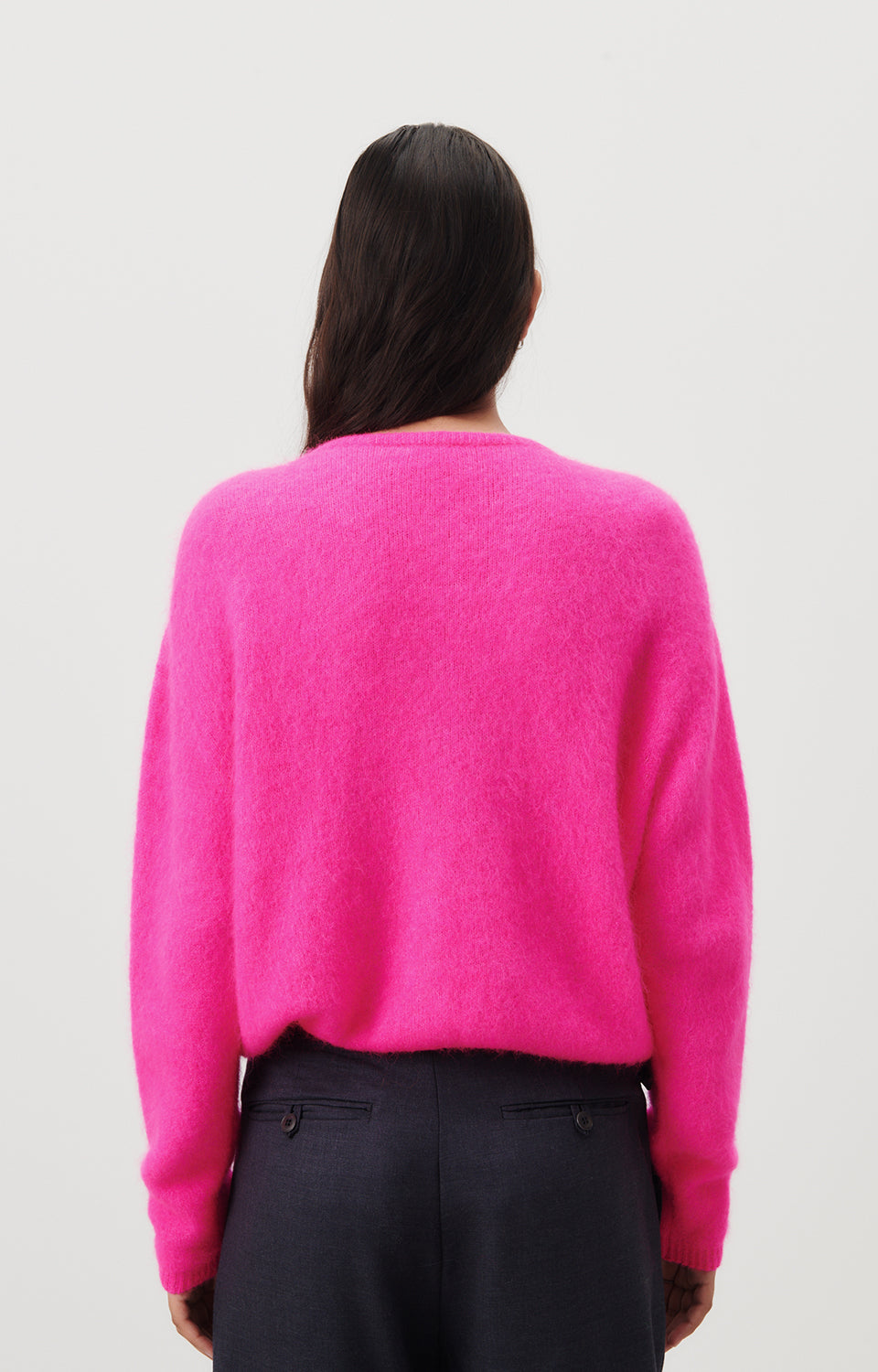 AMERICAN VINTAGE VITOW CARDIGAN - FLURO PINK MELANGE