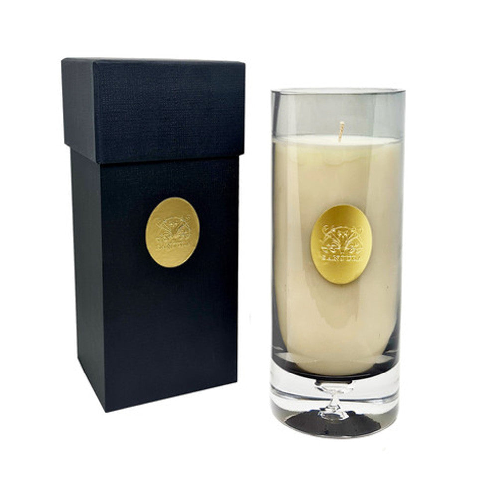 SANJULA LUXURY WHITE CYLINDER CANDLE - OLD MONEY