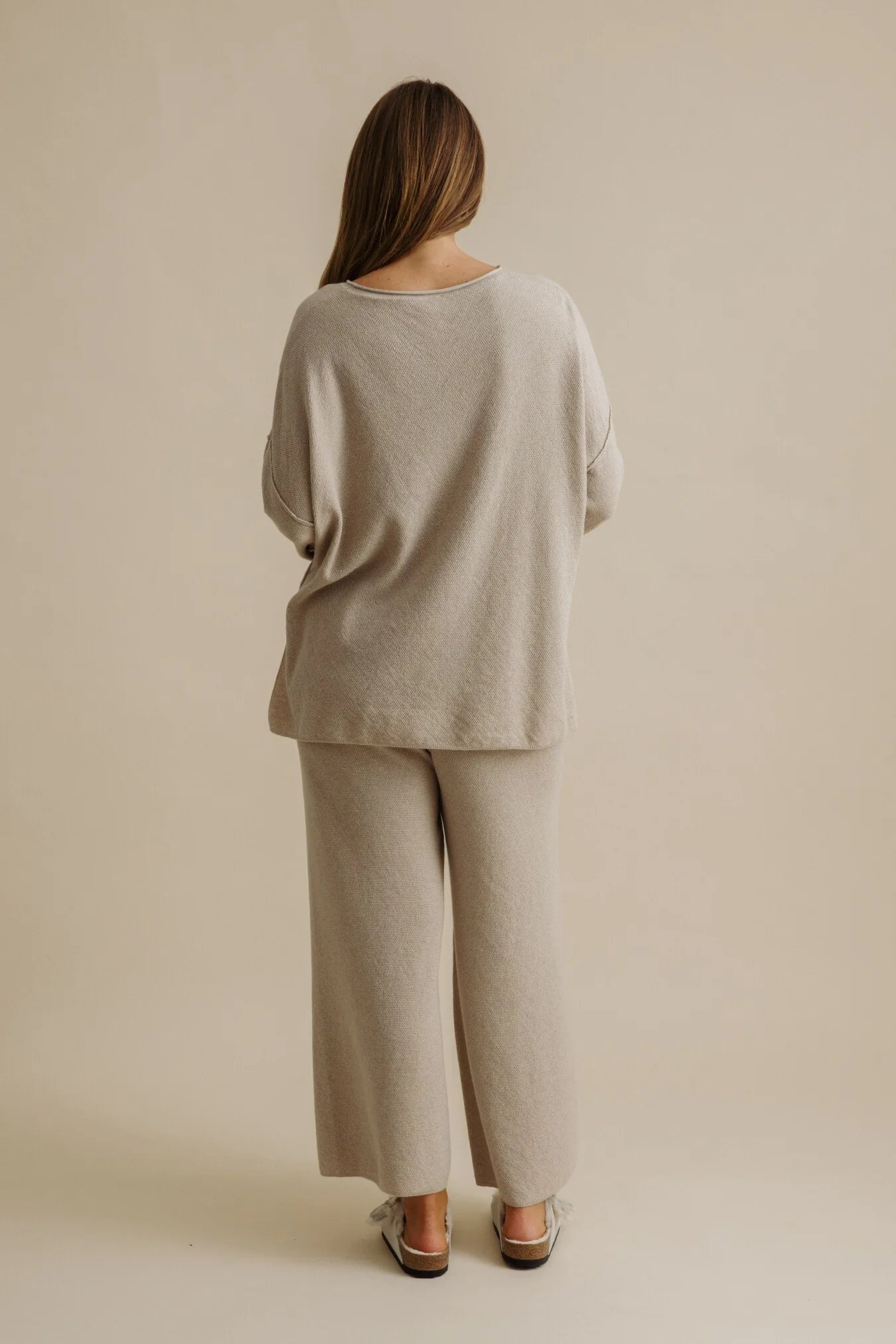 TALAMAYA WINTER RETREAT MERINO/COTTON PULLOVER WHEAT